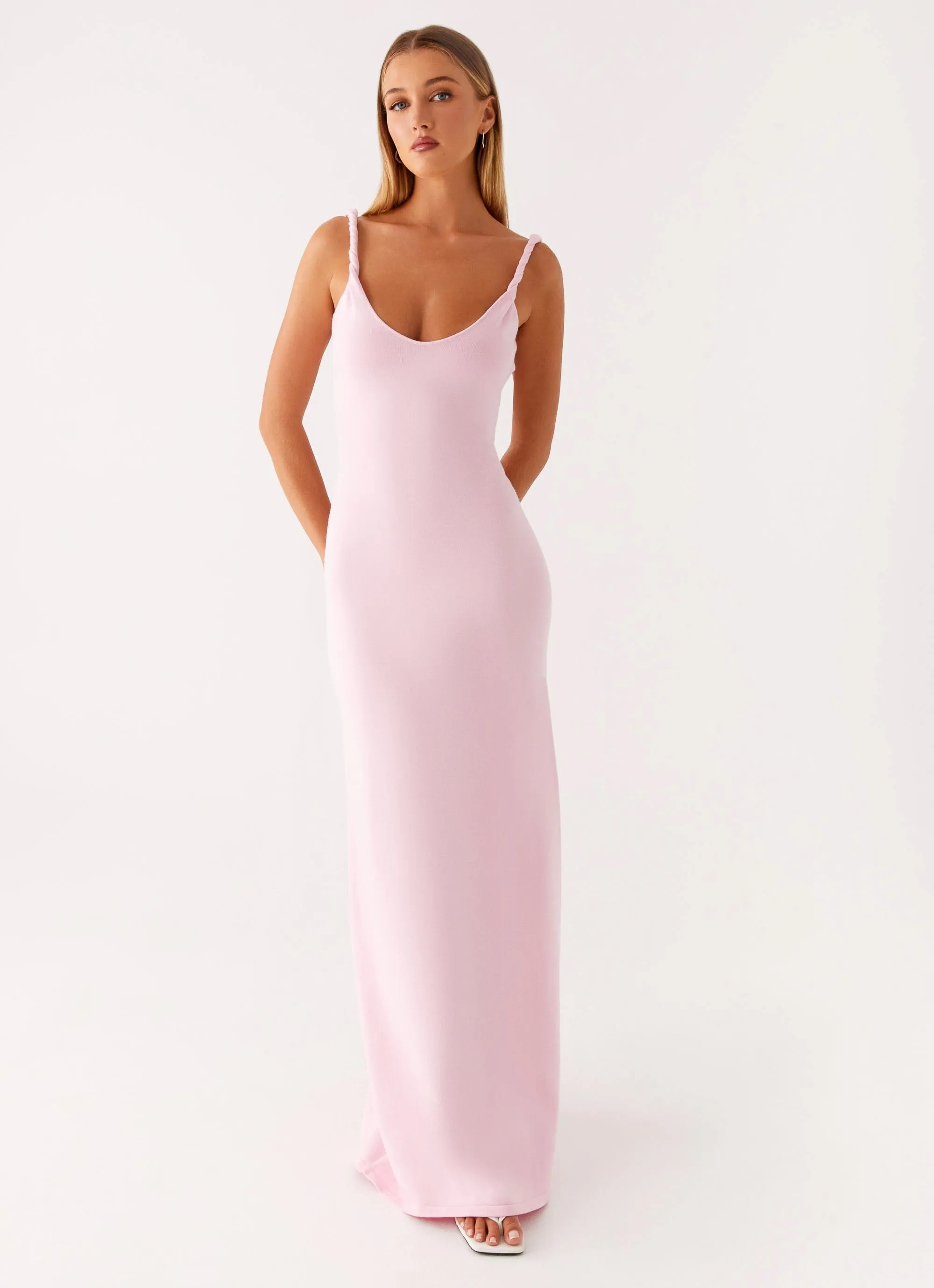Go To Wear Seamless-Look Anastasia Maxi Dress - Pink