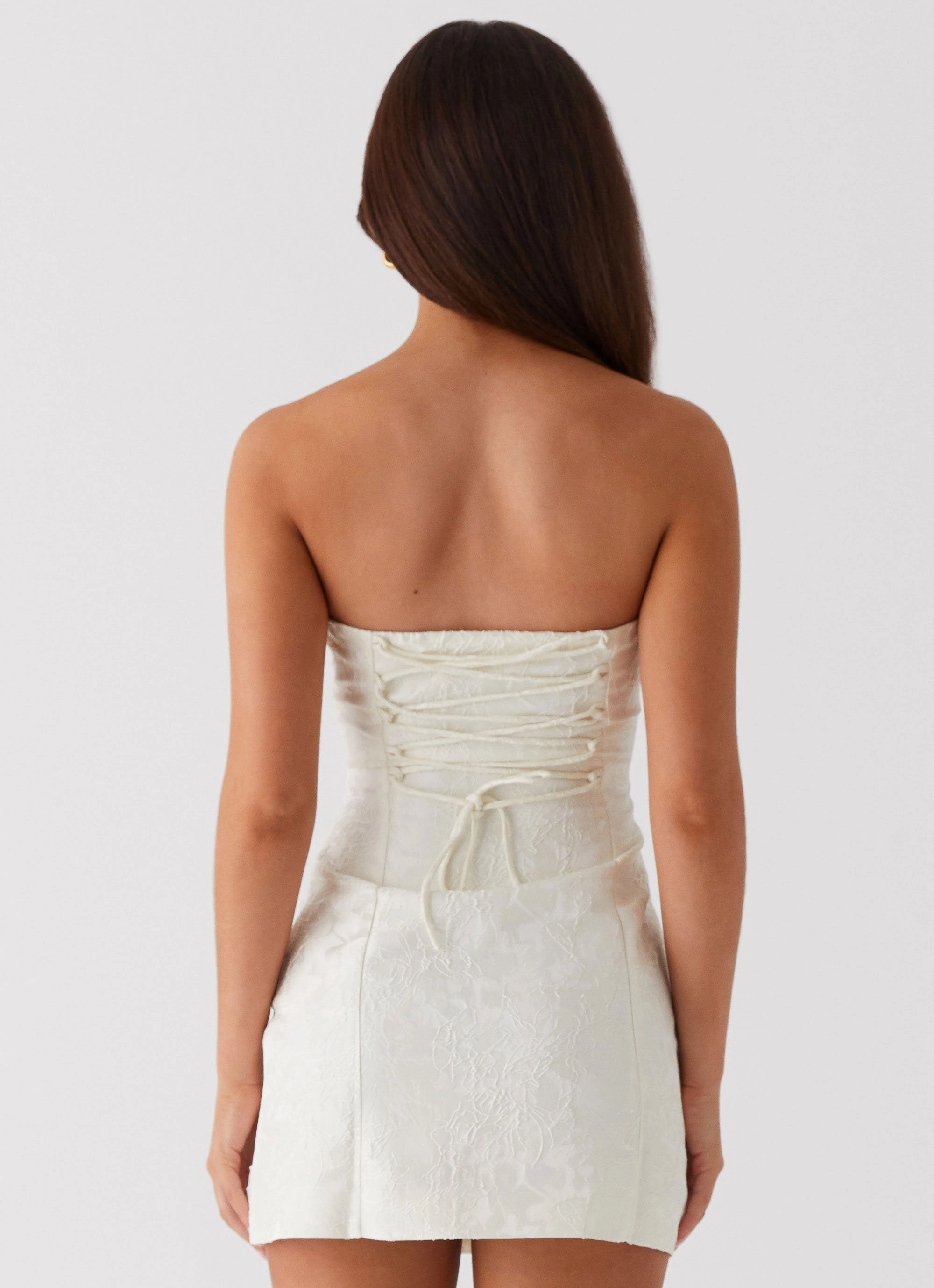 Eternity Strapless Mini Dress - Ivory Fashionable Fit