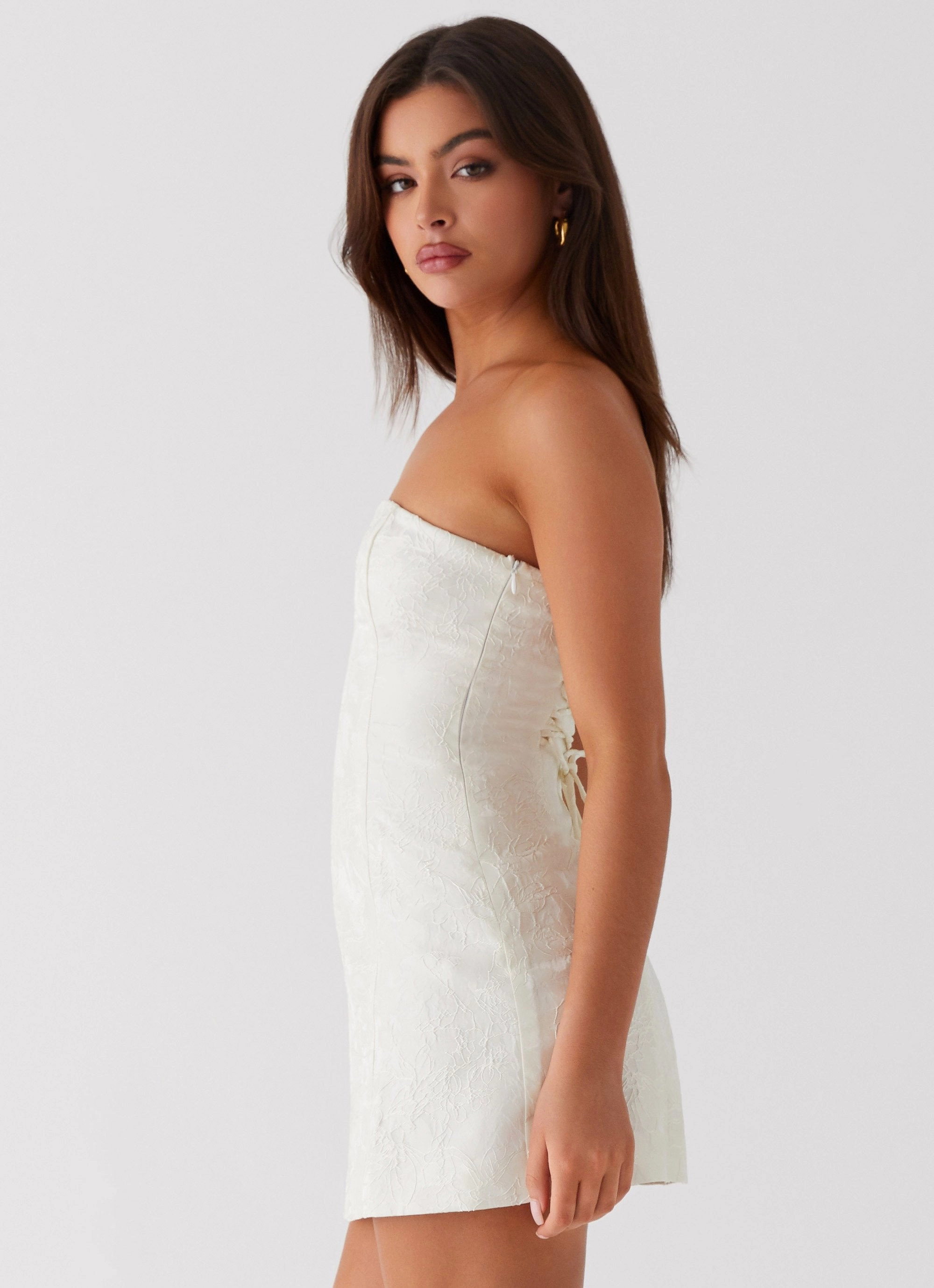Balanced Tone Functional Fit Eternity Strapless Mini Dress - Ivory