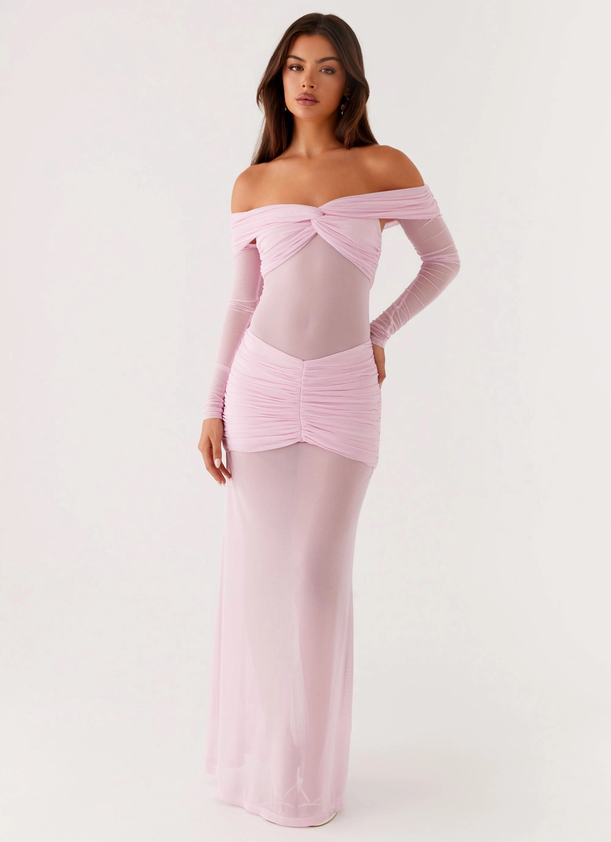 Anti-Static-Finish Alter Ego Maxi Dress - Pink
