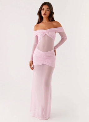 Anti-Static-Finish Alter Ego Maxi Dress - Pink