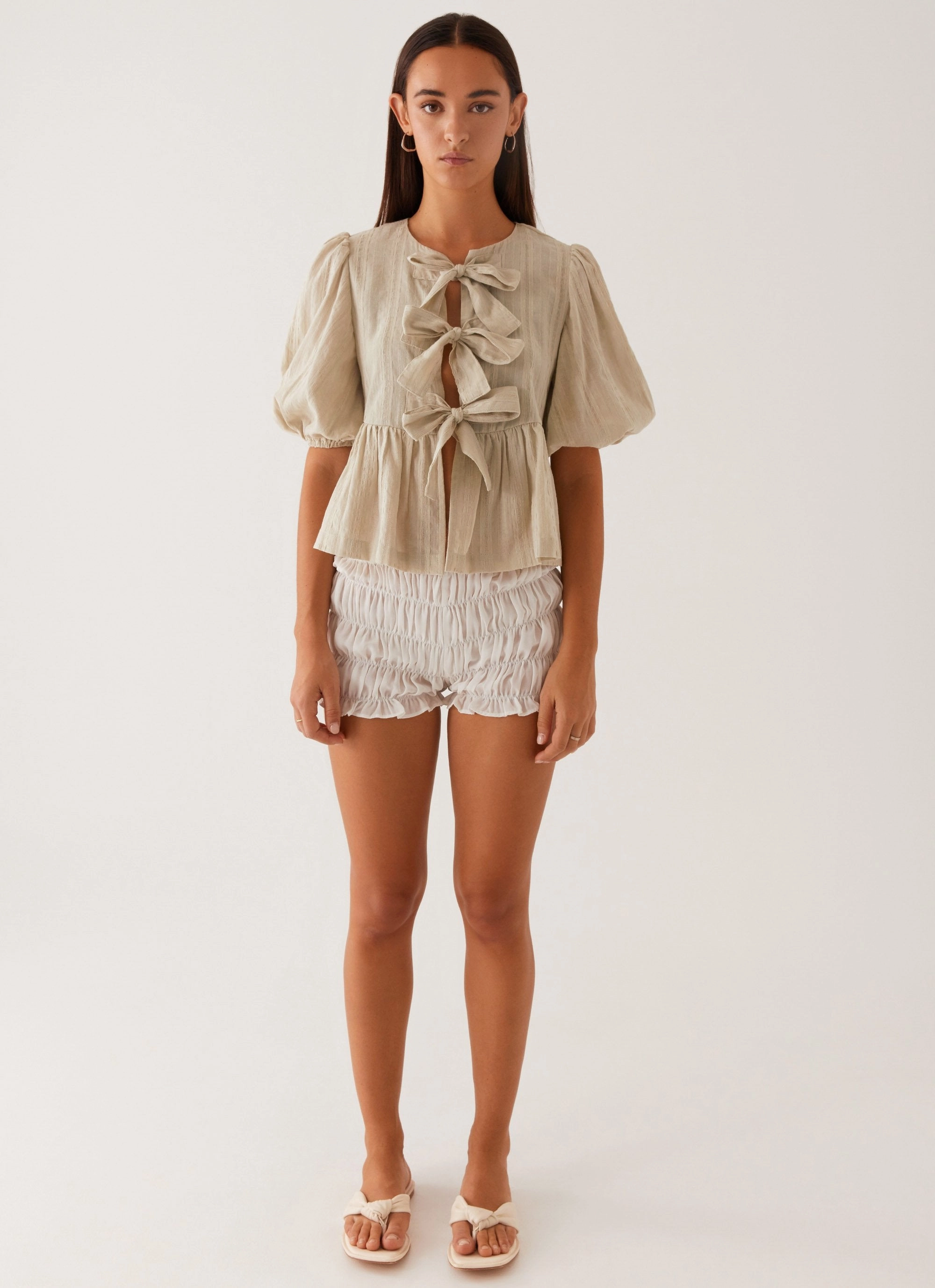 TwillWeave Western Wind Tie Top - Sage