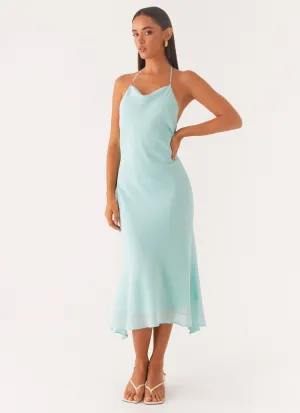 Deep Dive Midi Dress - Pale Blue Vibrant Style