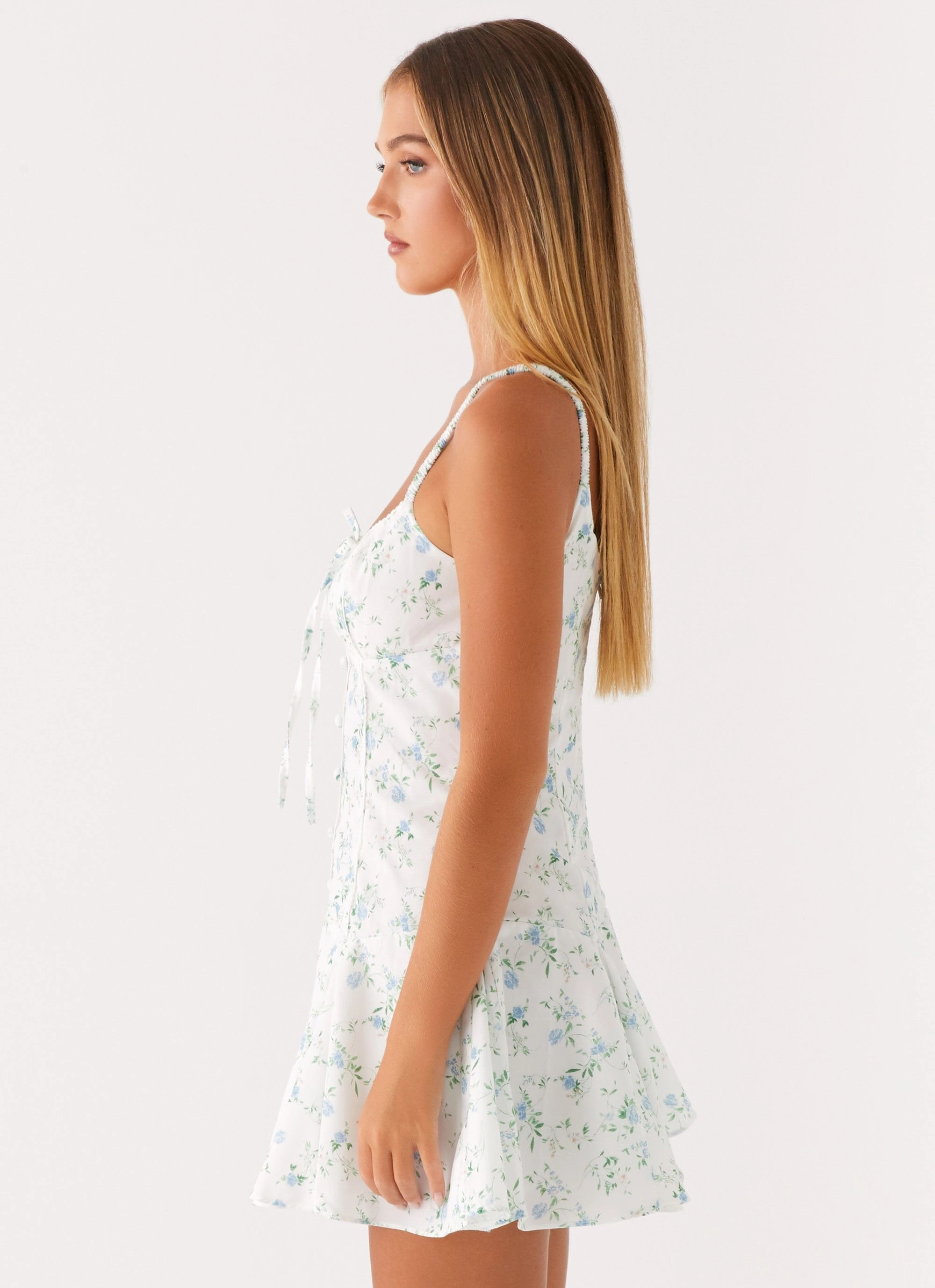 Premium Quality Helena Mini Dress - Vintage Ditsy Floral