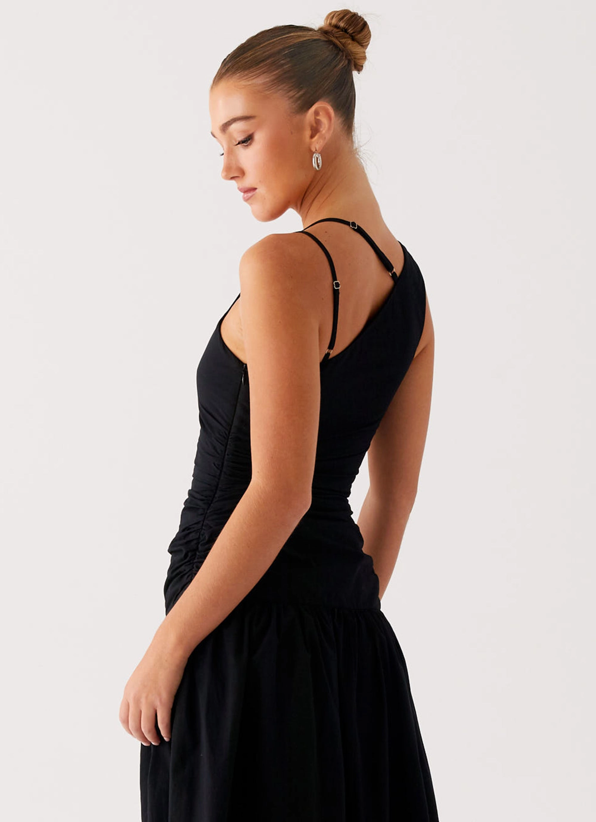 Cortez Maxi Dress - Black Lightweight-Layer