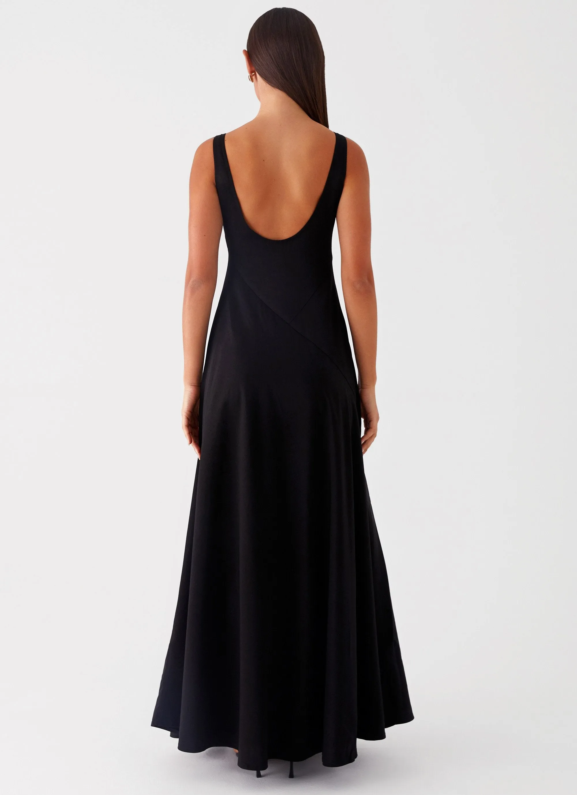 Cosma Maxi Dress - Black Balanced Texture