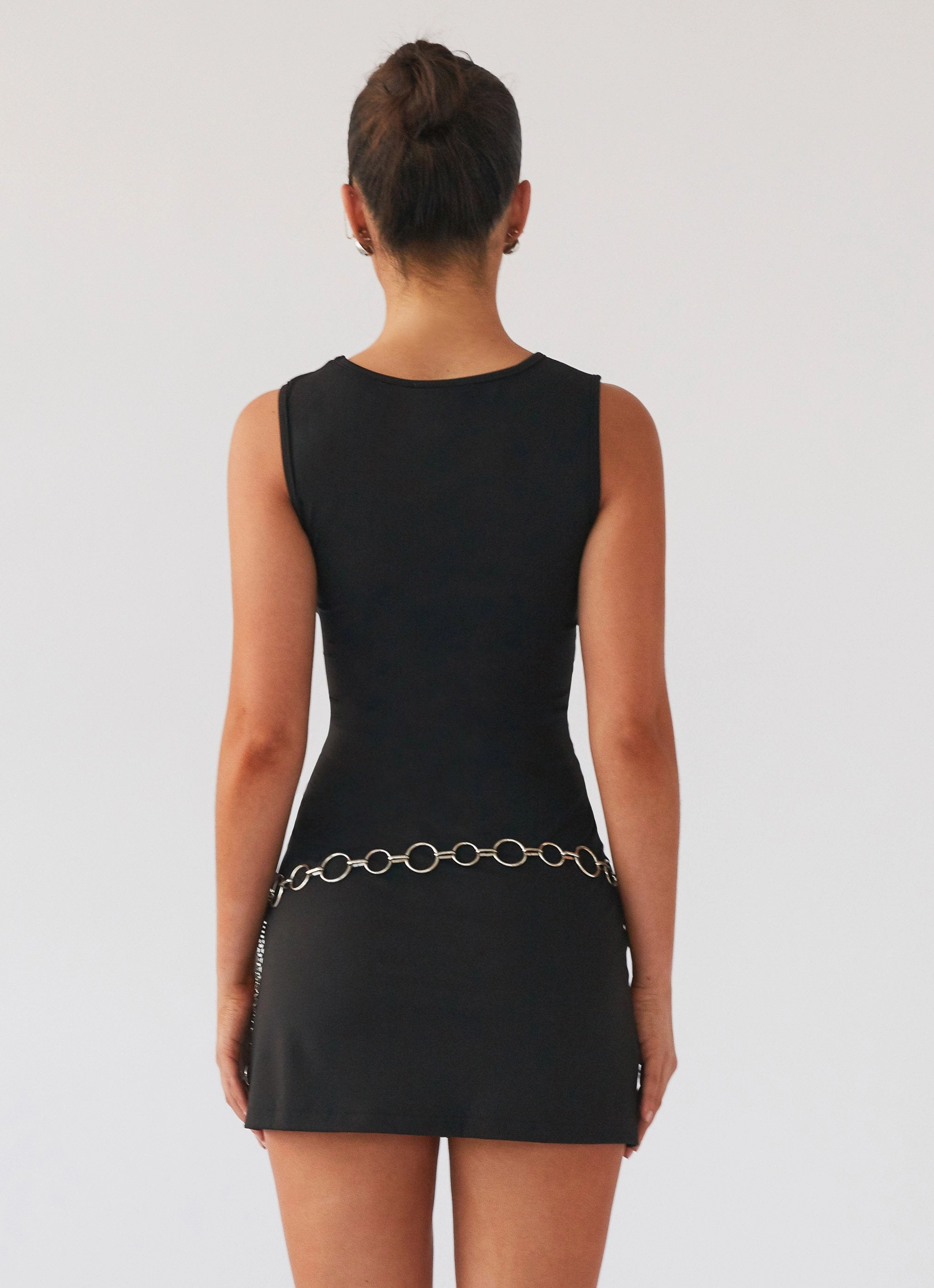 Cosmic Chic Mini Dress - Black Basic Shape