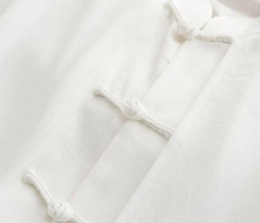 Cotton and linen fabric, Chinese Tang Suit robe