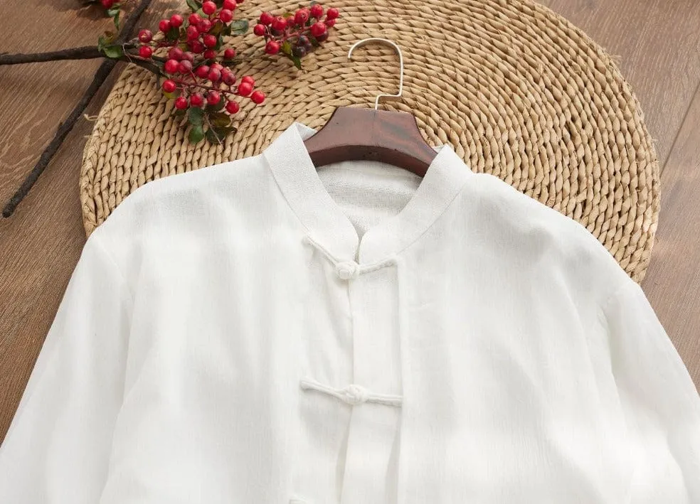 Cotton and linen fabric, Chinese Tang Suit robe