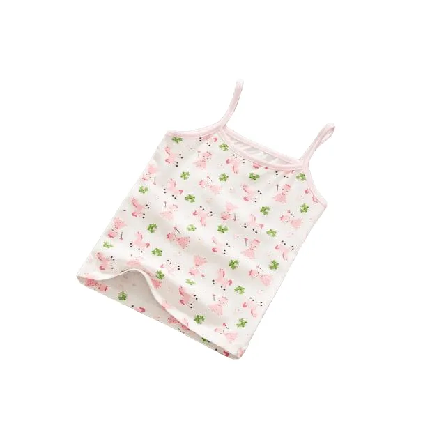 Cotton Girls T Shirt And Baby Undershirt Singlet