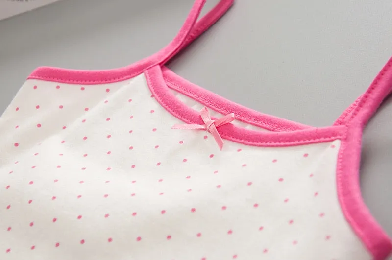 Cotton Girls T Shirt And Baby Undershirt Singlet