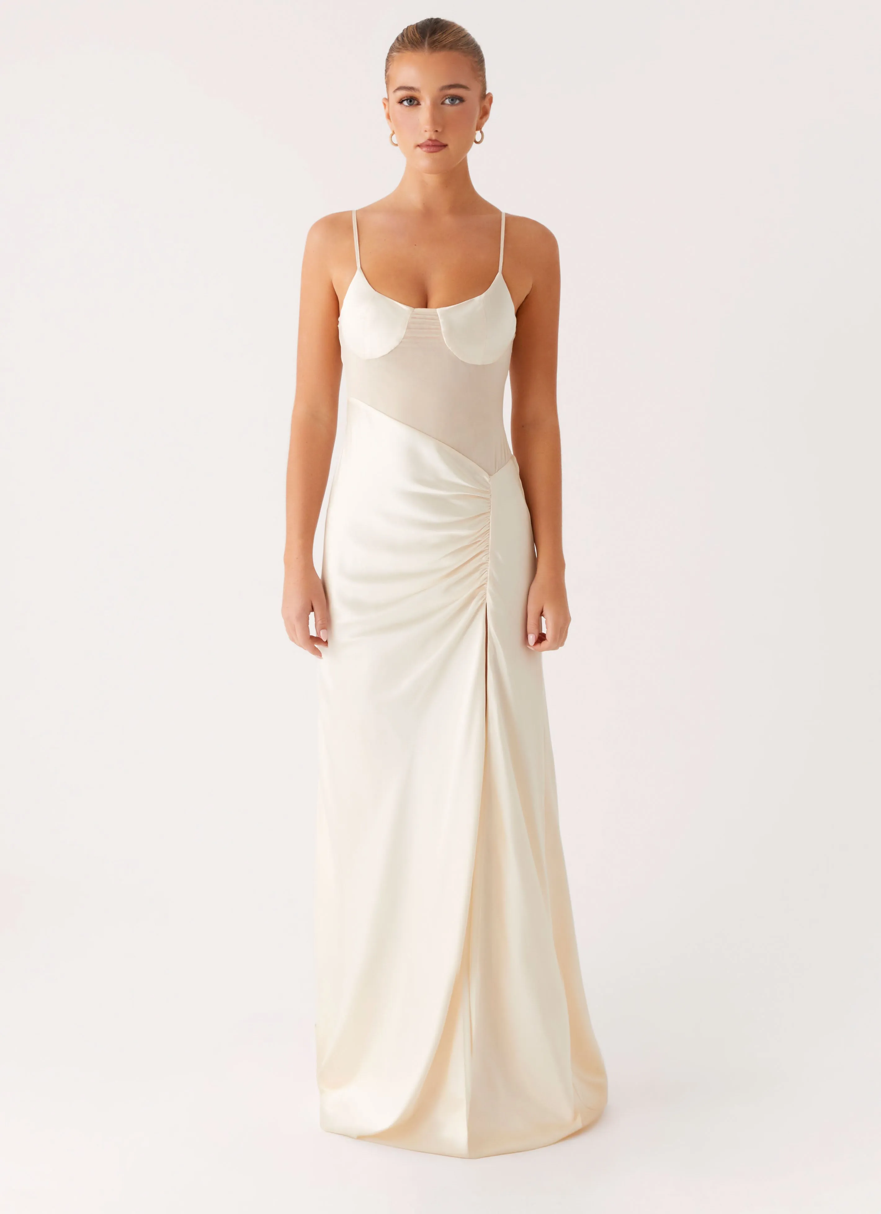 Gift-Worthy Beach Walk Rising Sun Maxi Dress - Off White