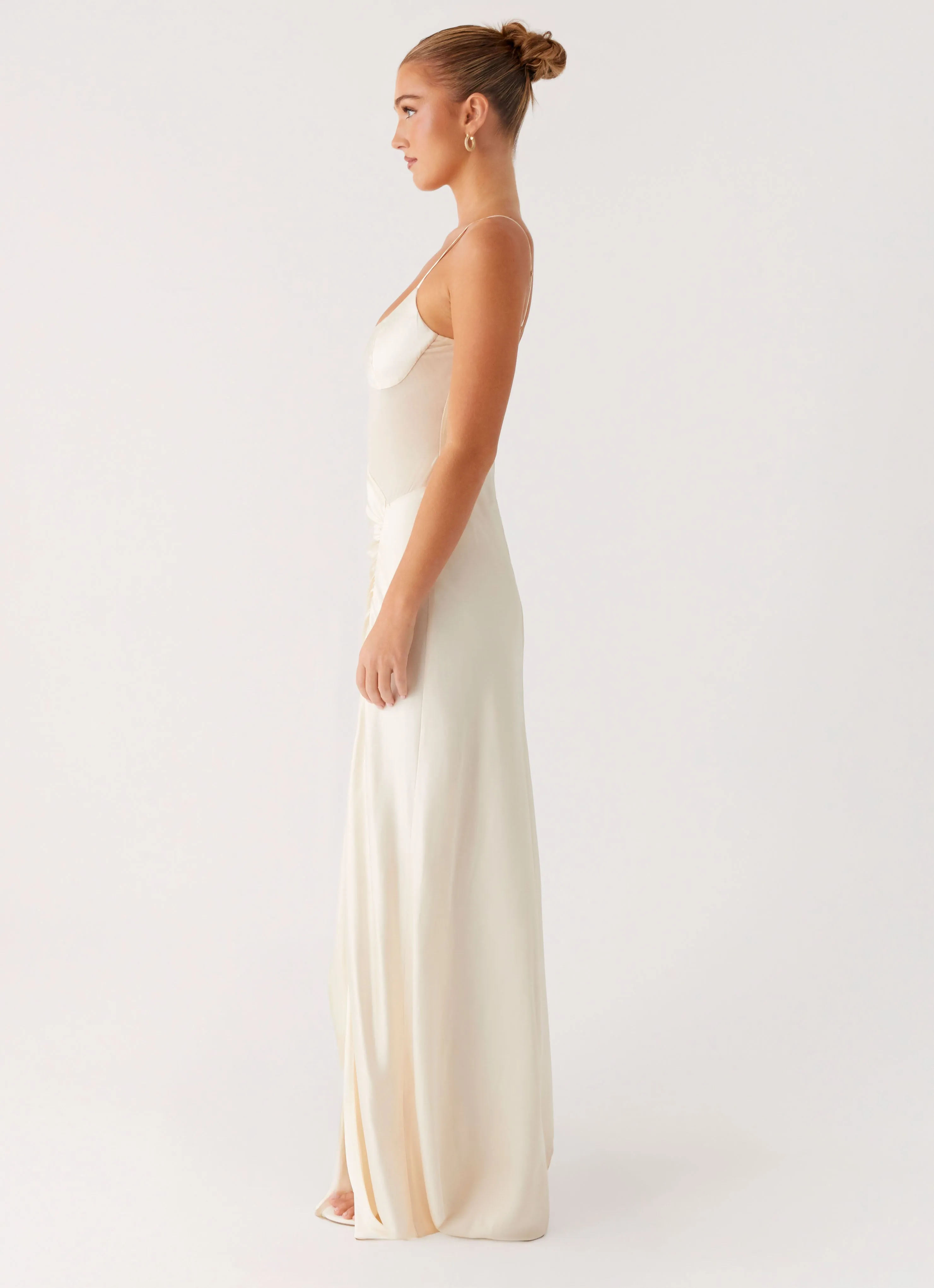 Luxury Feel Rising Sun Maxi Dress - Off White
