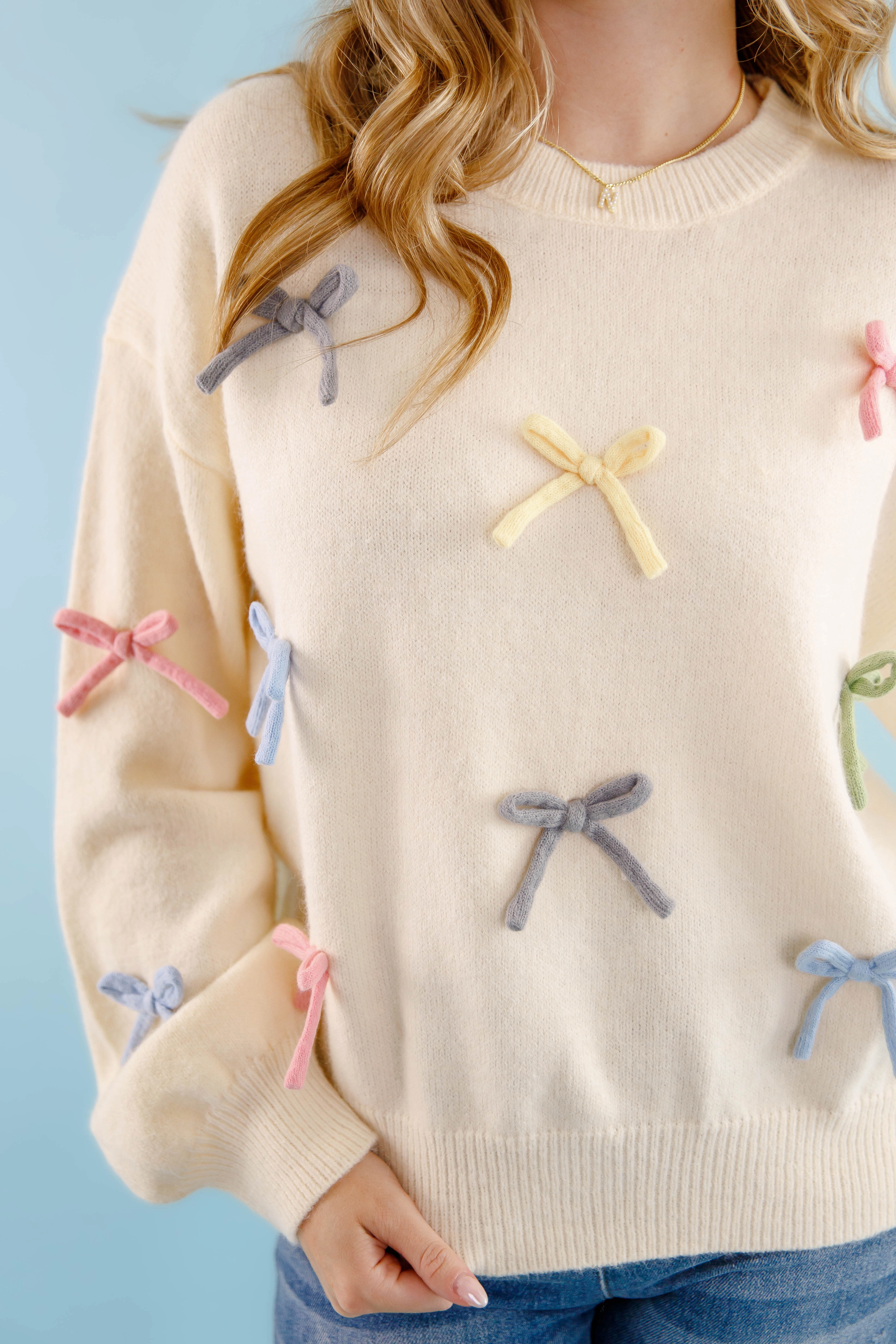 Durable Interlock Stitch Hypoallergenic Inner Layer Count Your Blessings Sweater