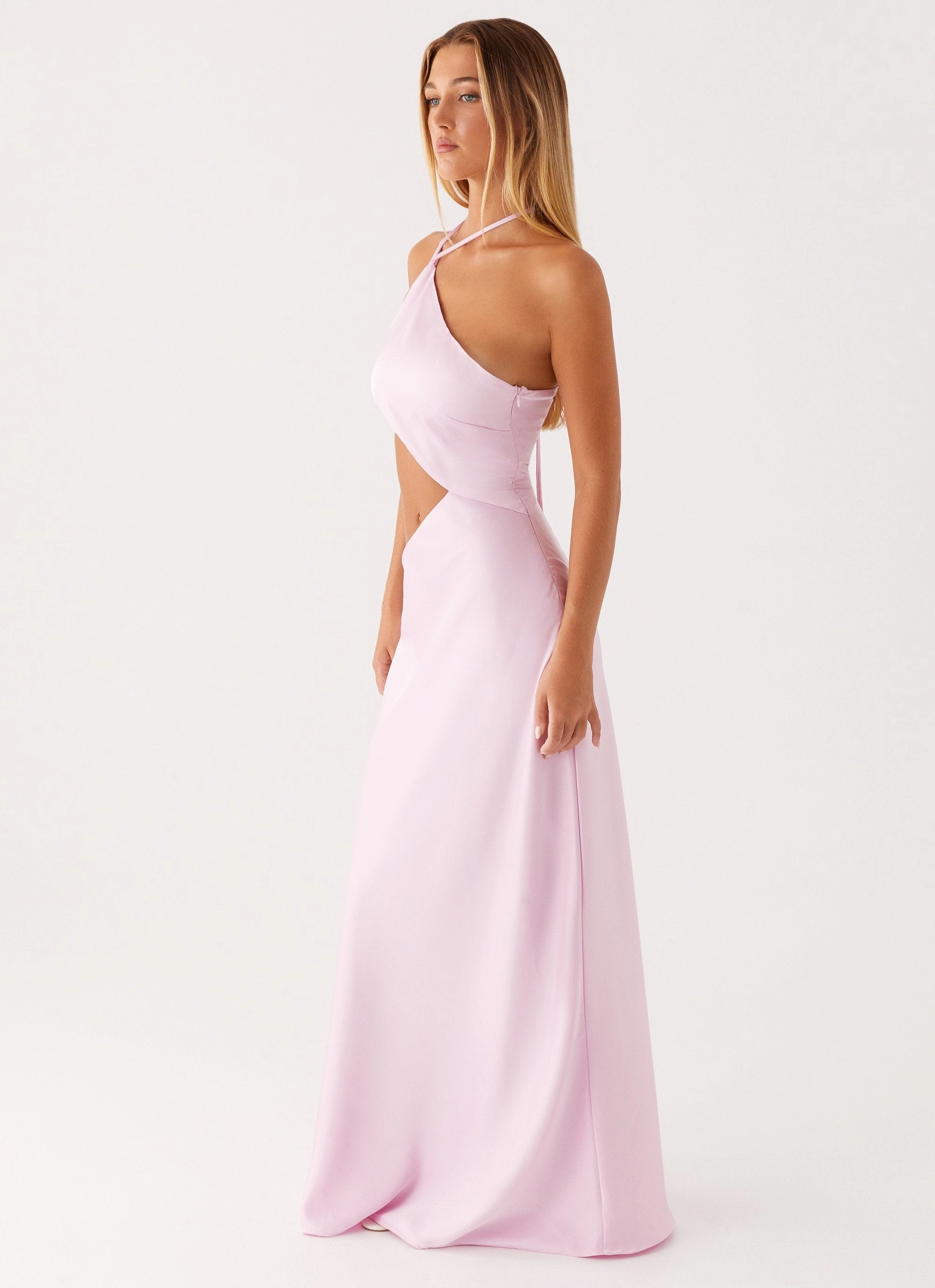 Courtney Maxi Dress - Pink Smart Fabric Simple formal dress