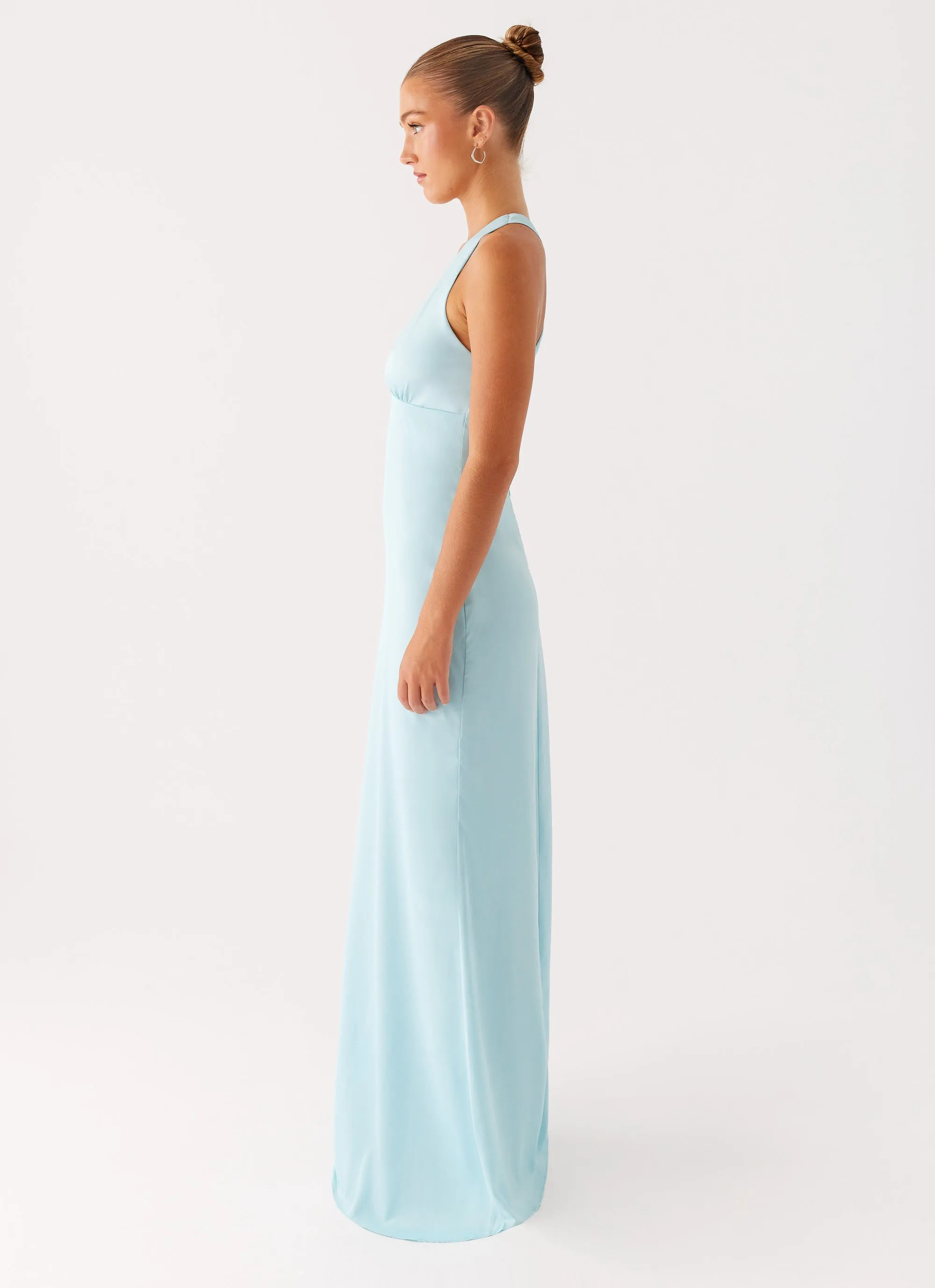 Desi Halterneck Maxi Dress - Mint Trendy Layer Subtle Look