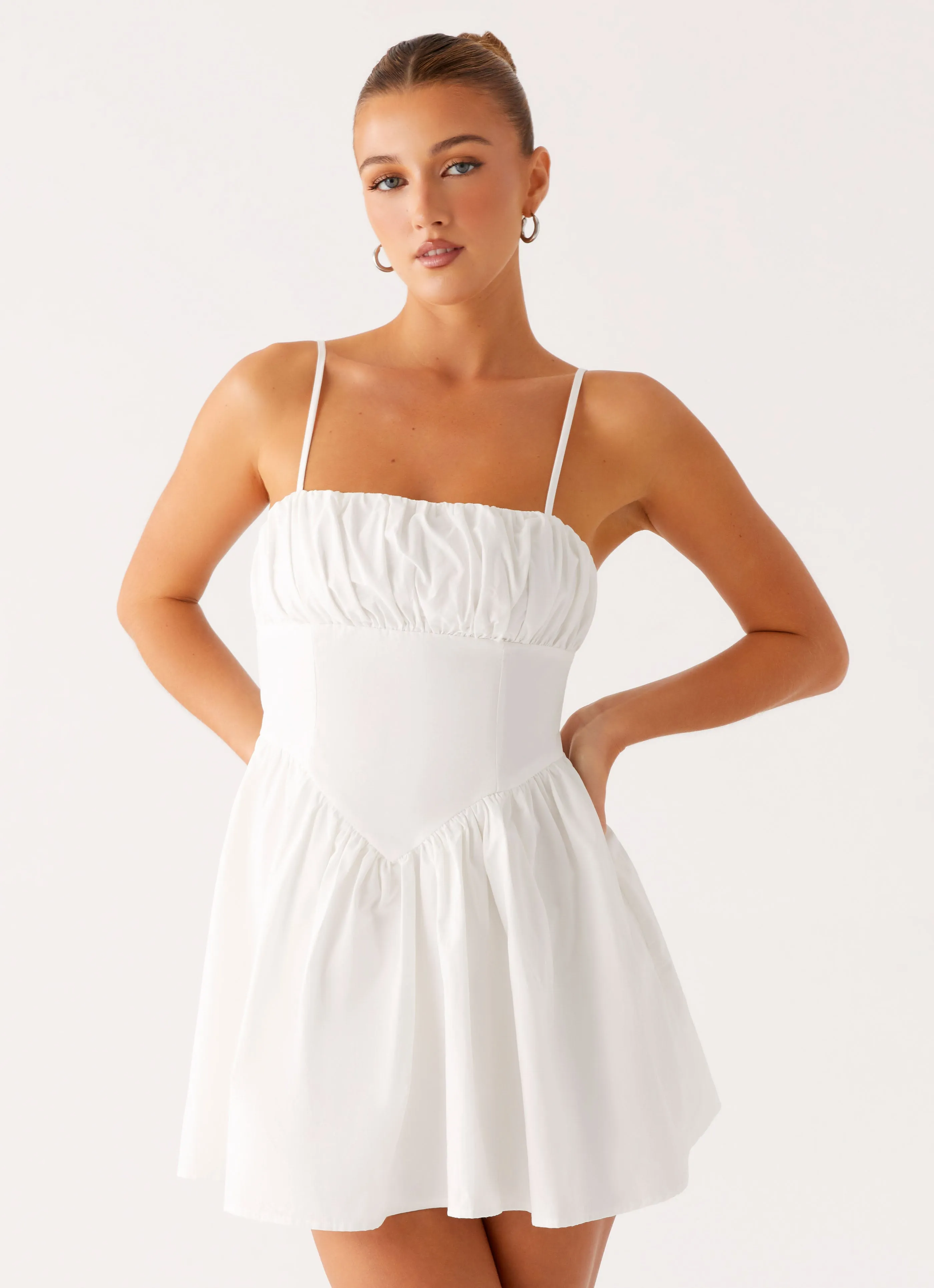 Phillipa Mini Dress - White Edgy-Look
