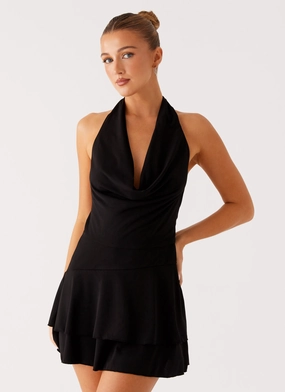 Joyful Look Feel Good Mini Dress - Black