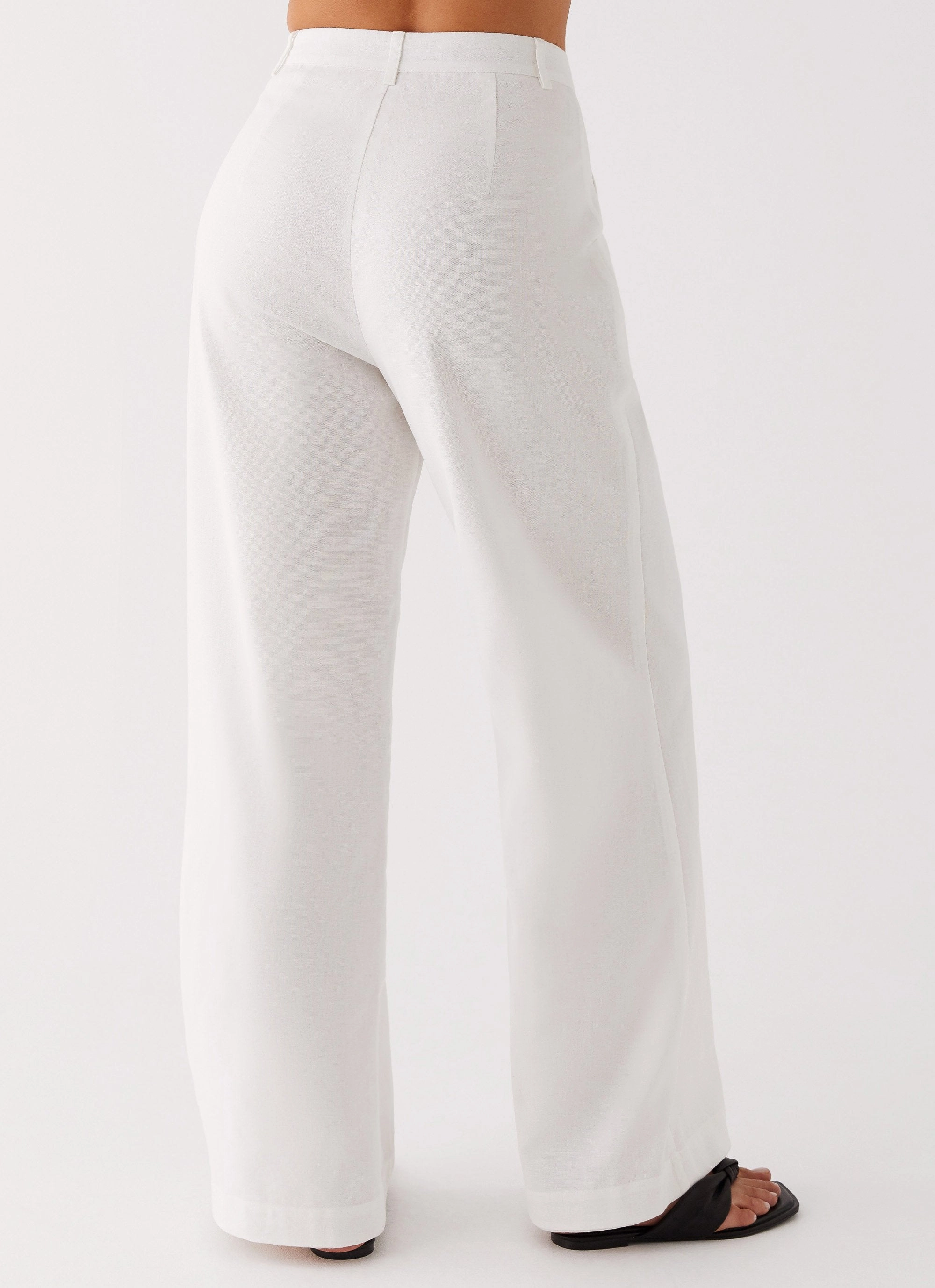 Sport Ready Fit Heatwave Linen Wide Leg Pants - White