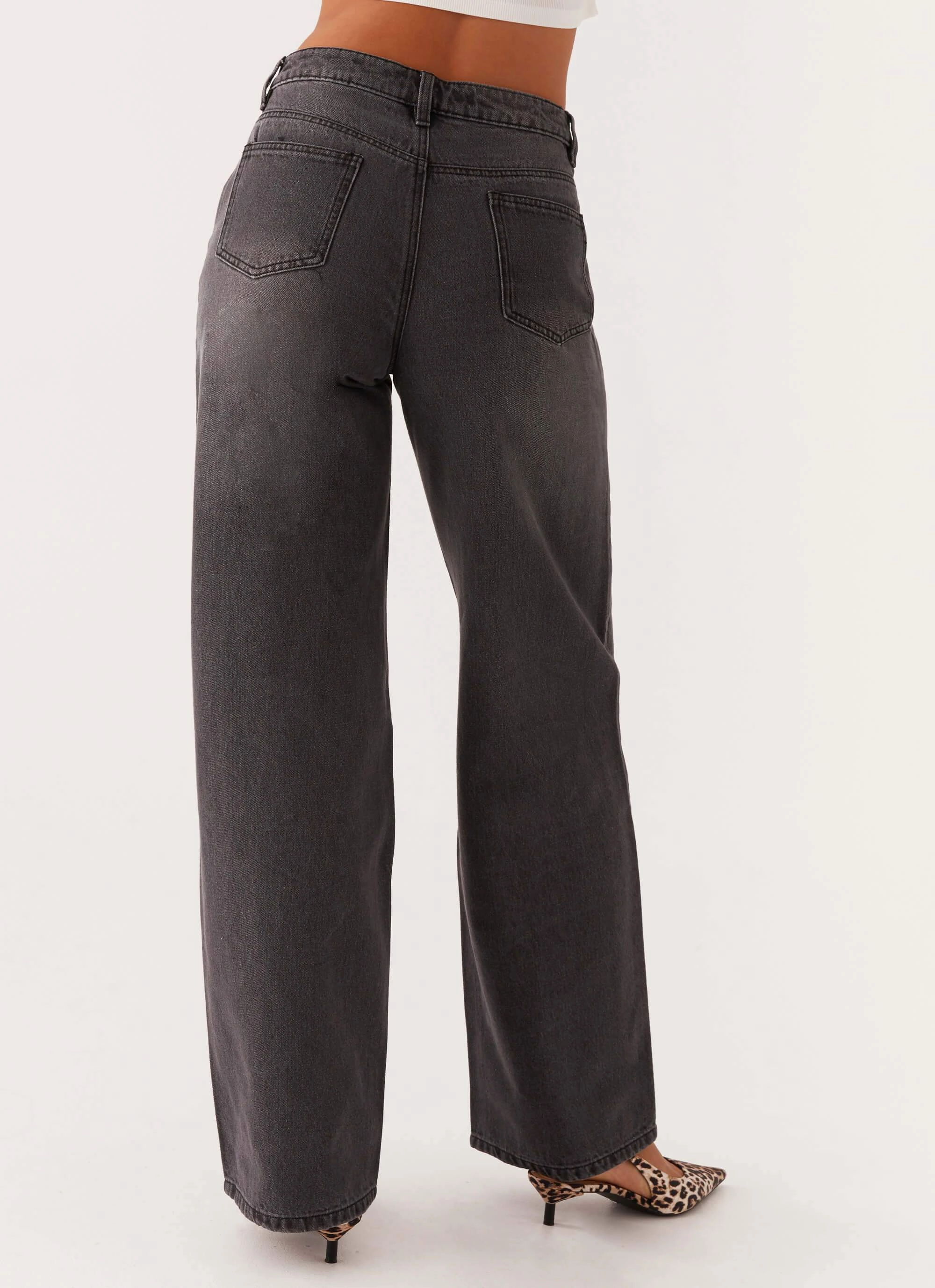 ArticulatedJoints Keanna Low Rise Denim Jeans - Charcoal