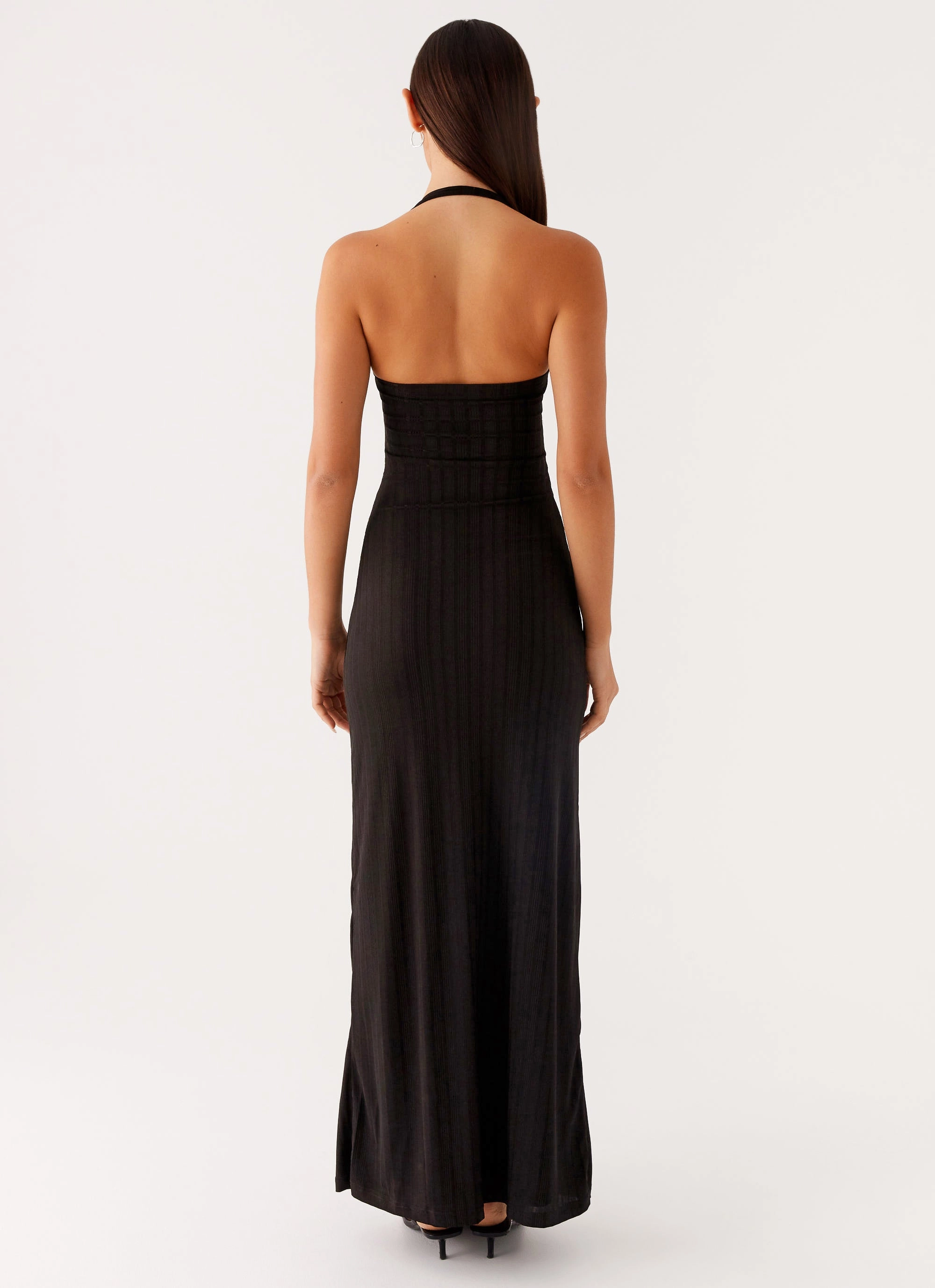 Selene Maxi Dress - Black WrinkleResistantFinish