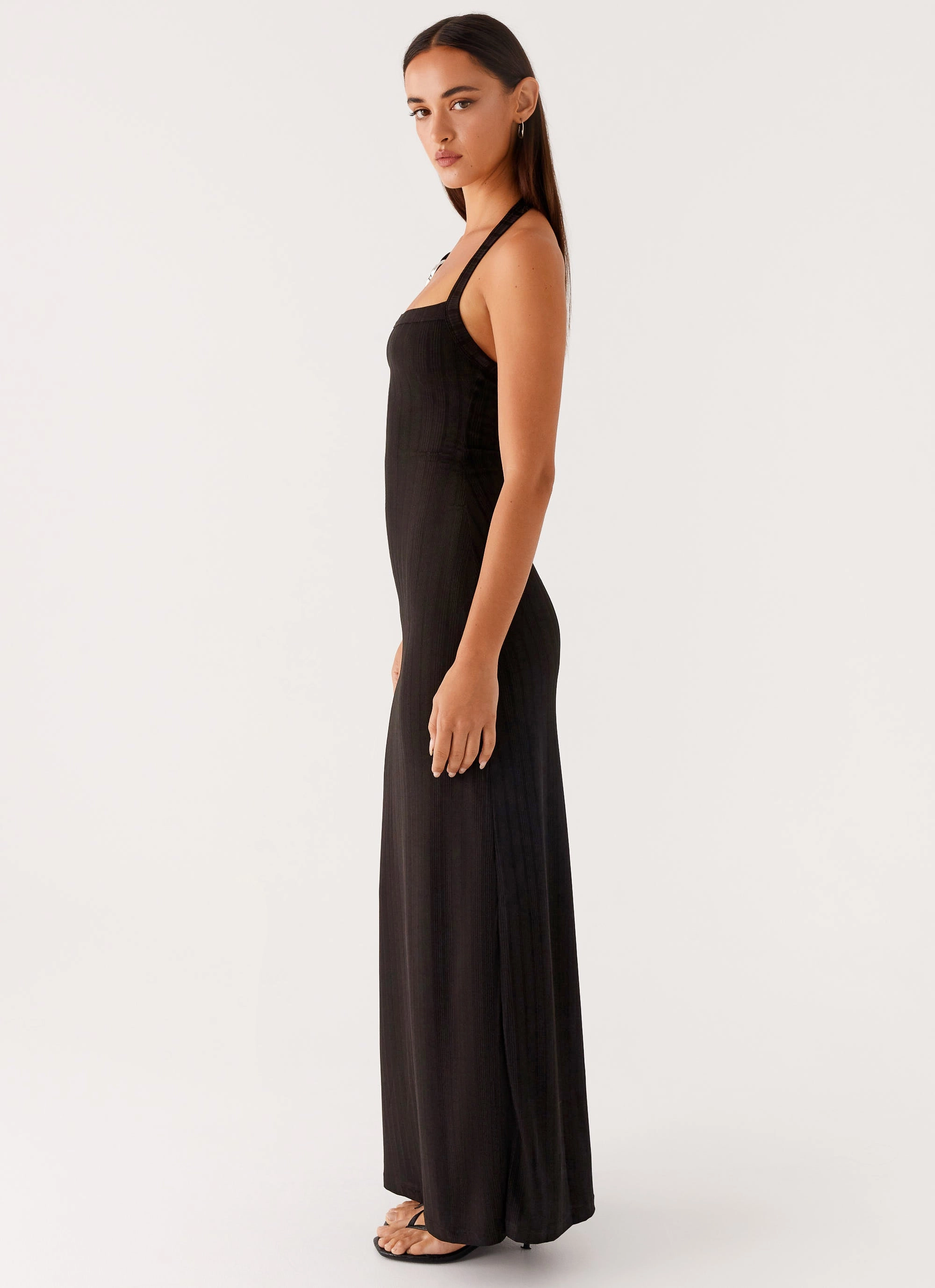 Selene Maxi Dress - Black Natural Fit