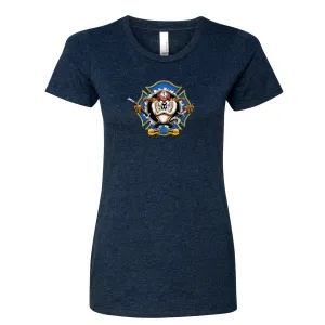 Crazy Taz Firefighter Women's Crew Neck Shirt
