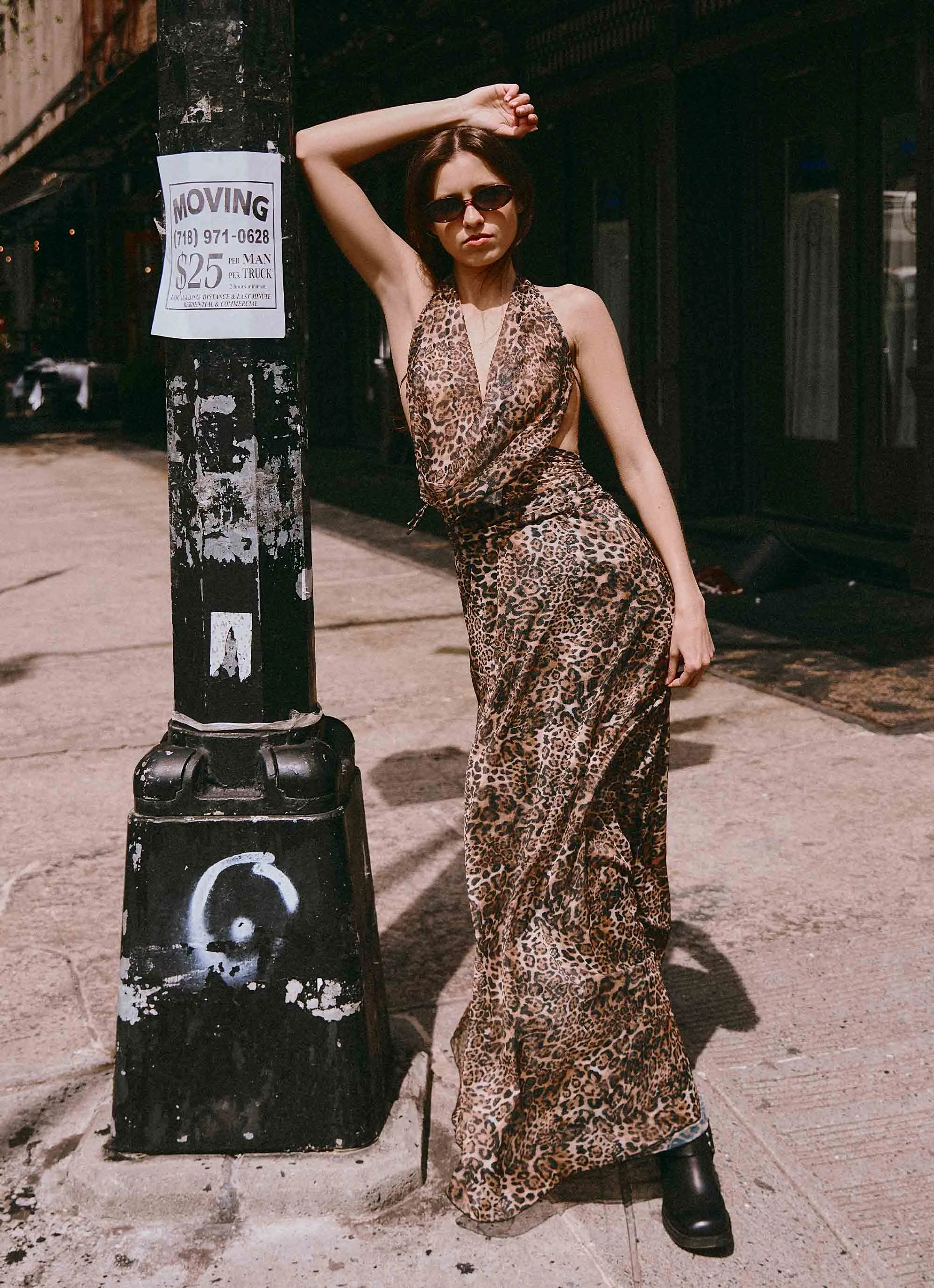 Elysia Mesh Maxi Dress - Leopard Perfect Style Soft Layering