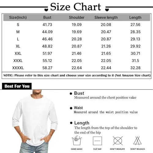 Crewneck Sweatshirt Men,Raglan Shirt Men Lightning Deals of Today Classic 3/4 Sleeve Beach Scoop Neck Tee Shirt Men Solid Color Loose Shirt Comfortable T Shirt Men Red