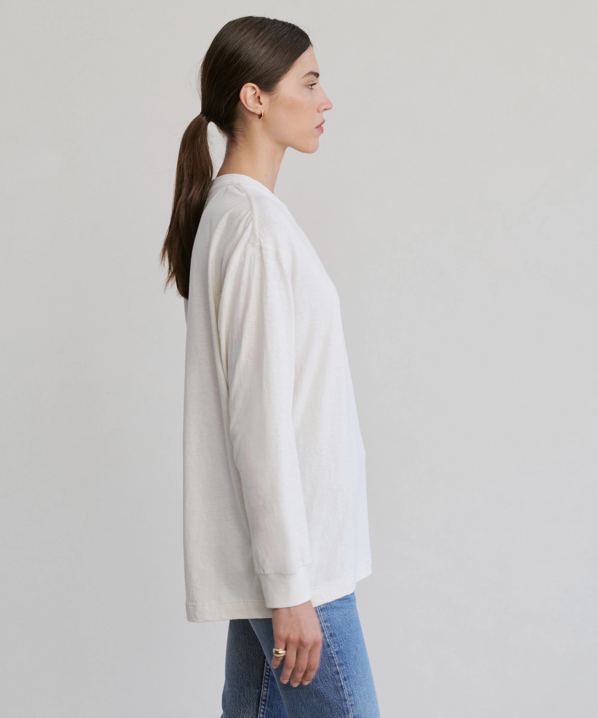 Long-Sleeve Vintage Pocket Tee Comfy Cardigan