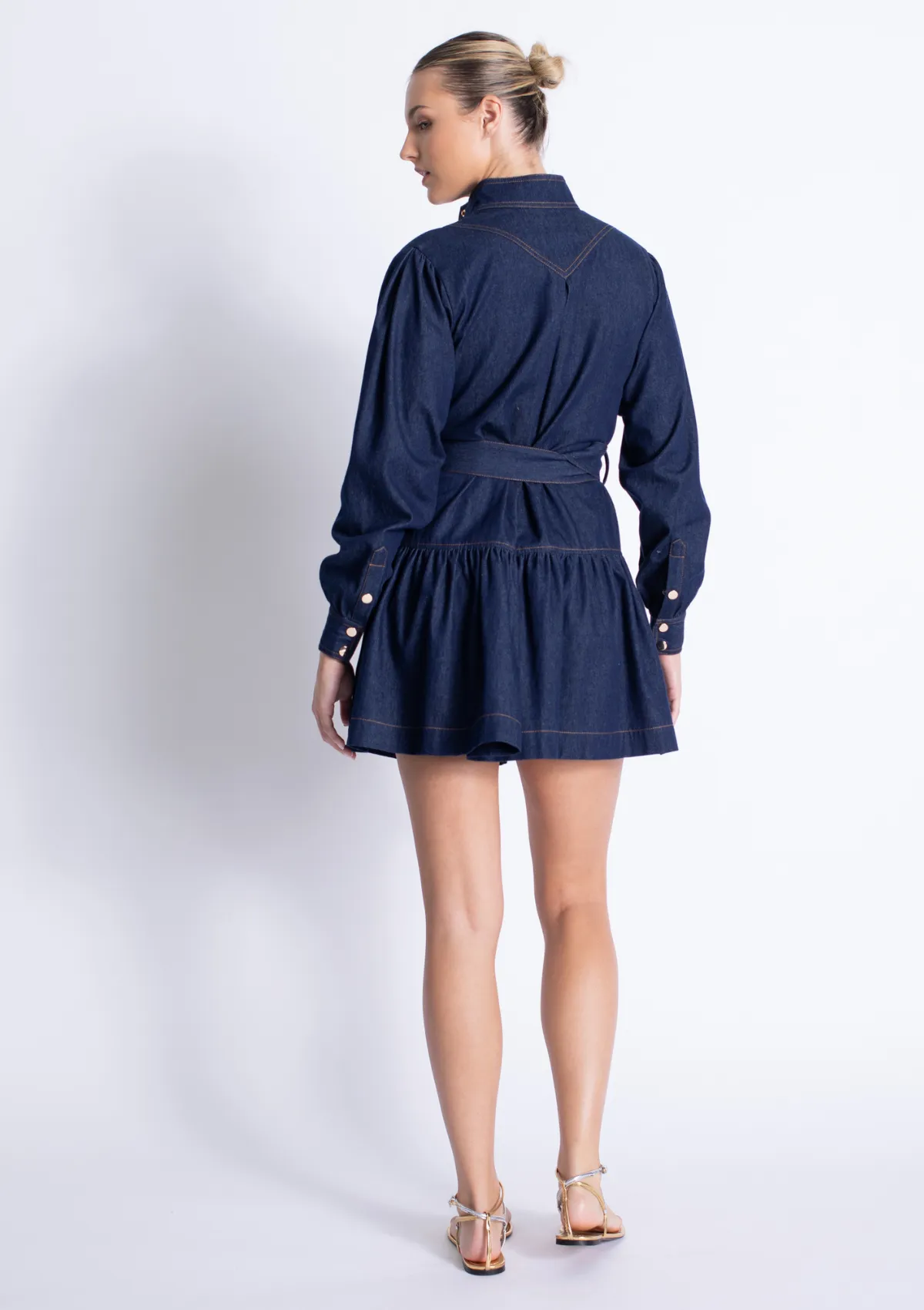 Shine Skin Saraswati Denim Mini Dress