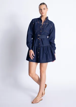 Saraswati Denim Mini Dress Easy Lovely Light Weight