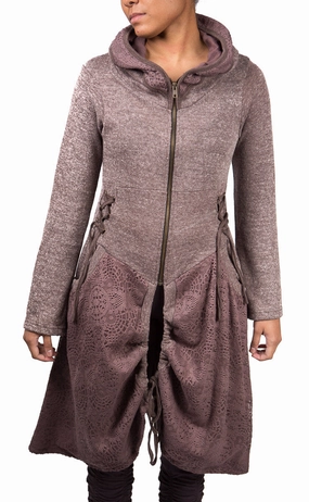 Non Restrictive Silhouette Low Profile Insulation Crochet Jacket