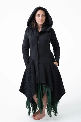 AdjustableCuffs Crochet Rag Coat