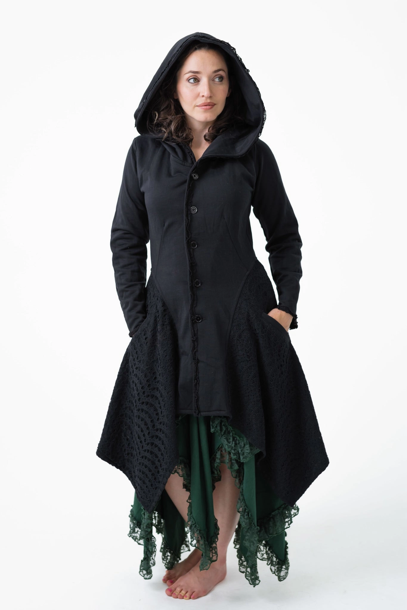 Crochet Rag Coat City Walking Style SeamSealed Edges