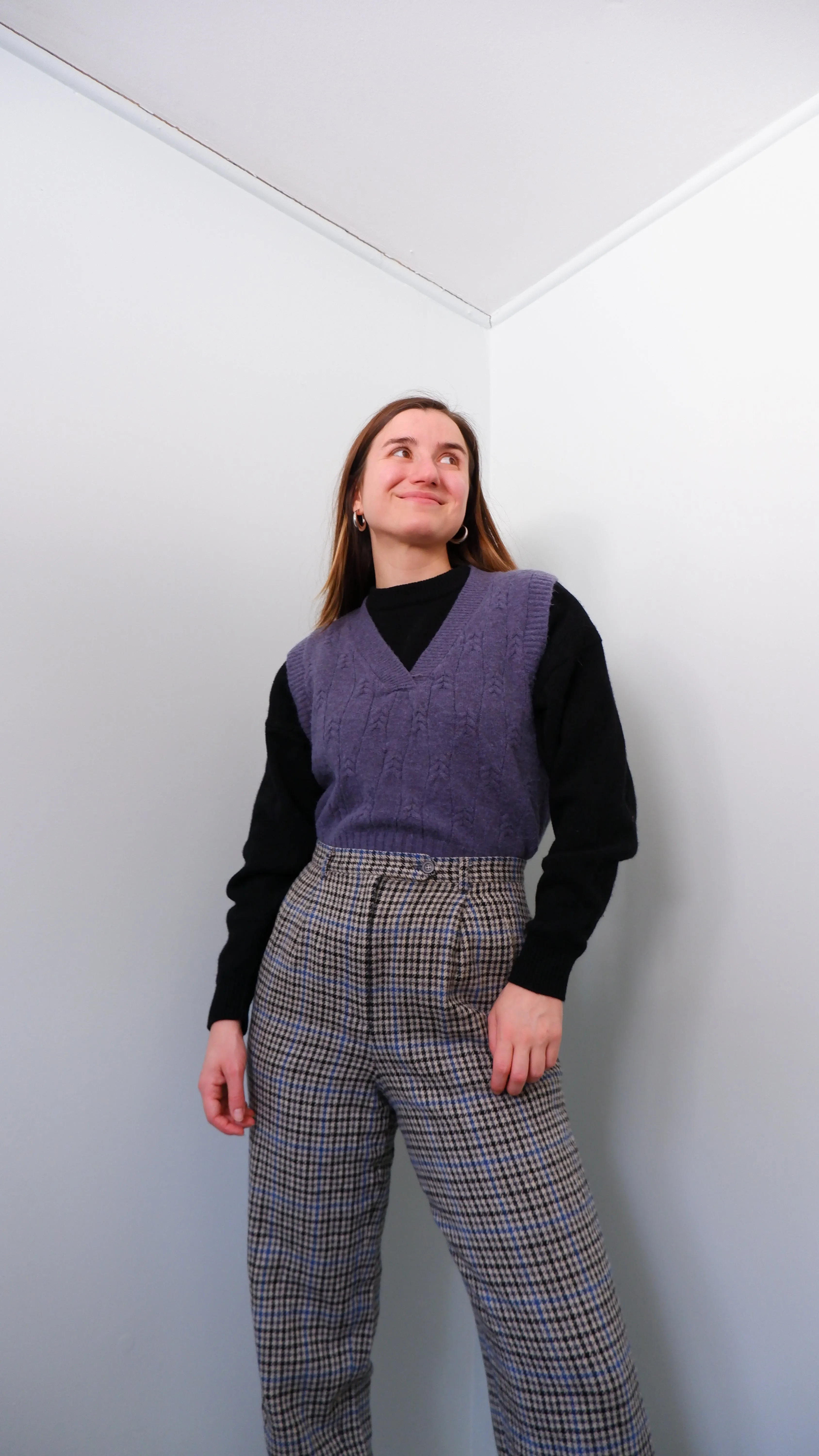 Cropped Cozy Knit Vest - M