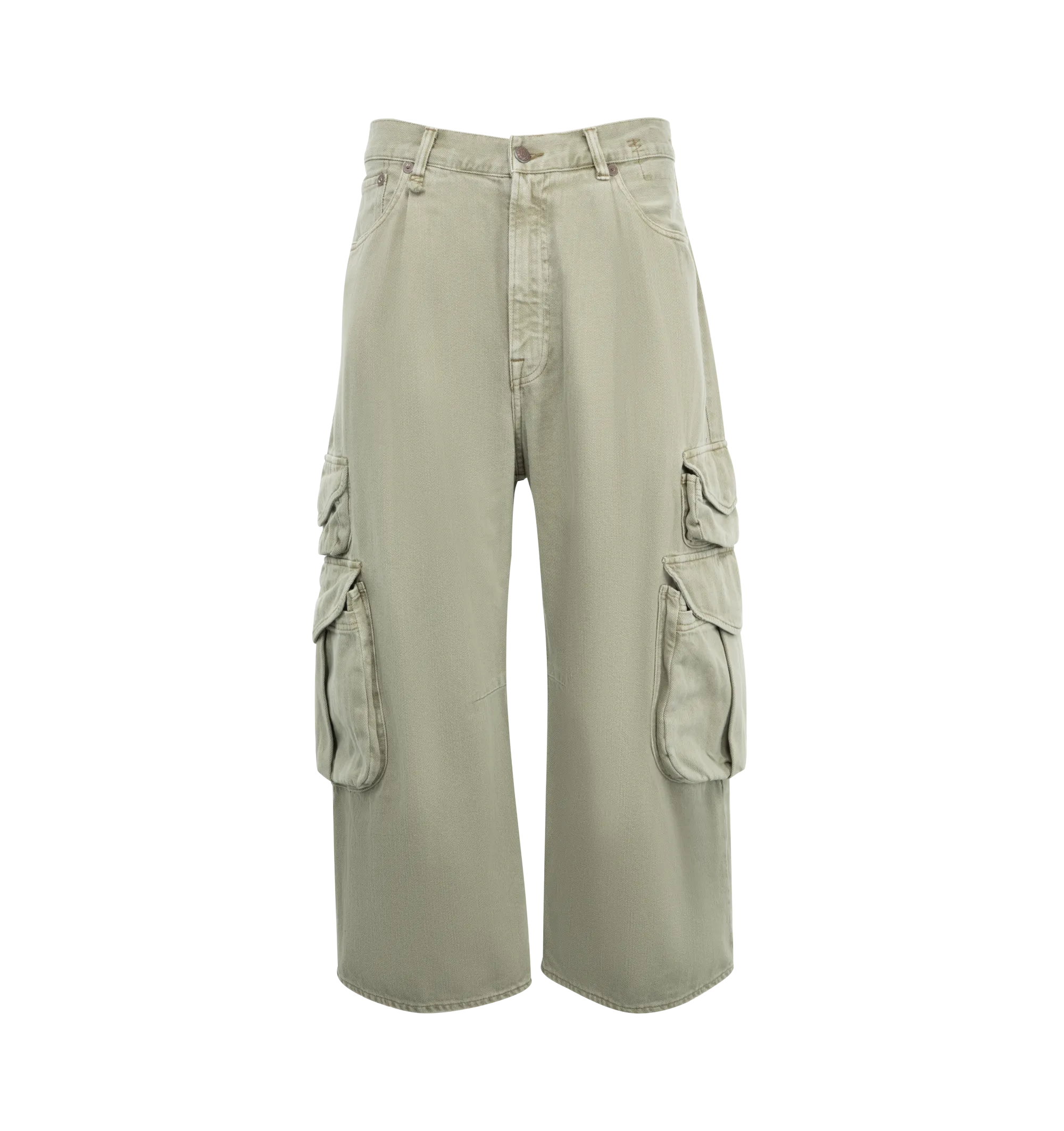Cropped Multi Pocket Cargo Pants (Mens)