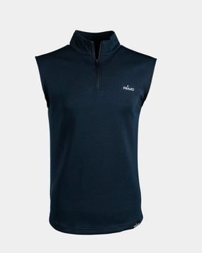 Navy Quarter Zip Vest Simple Pullover