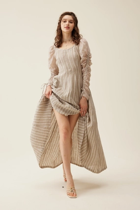Warm Fit Easy Travel Crystal 17 | Victorian maxi linen dress