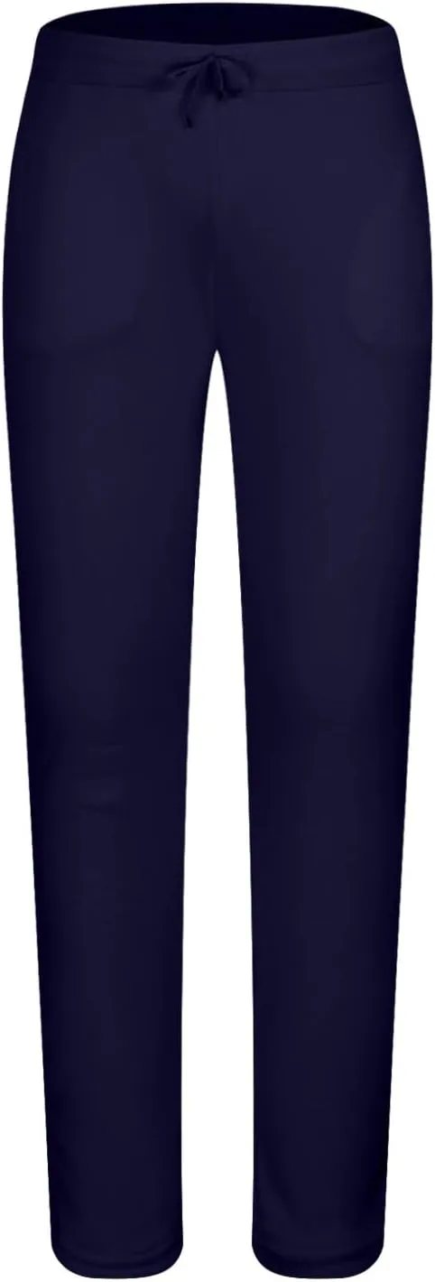 Ctreela Men's Casual Sweatpants Elastic Waist Drawstring Lounge Pants Straight Leg Trousers with Pockets Pack of 3 Trousers