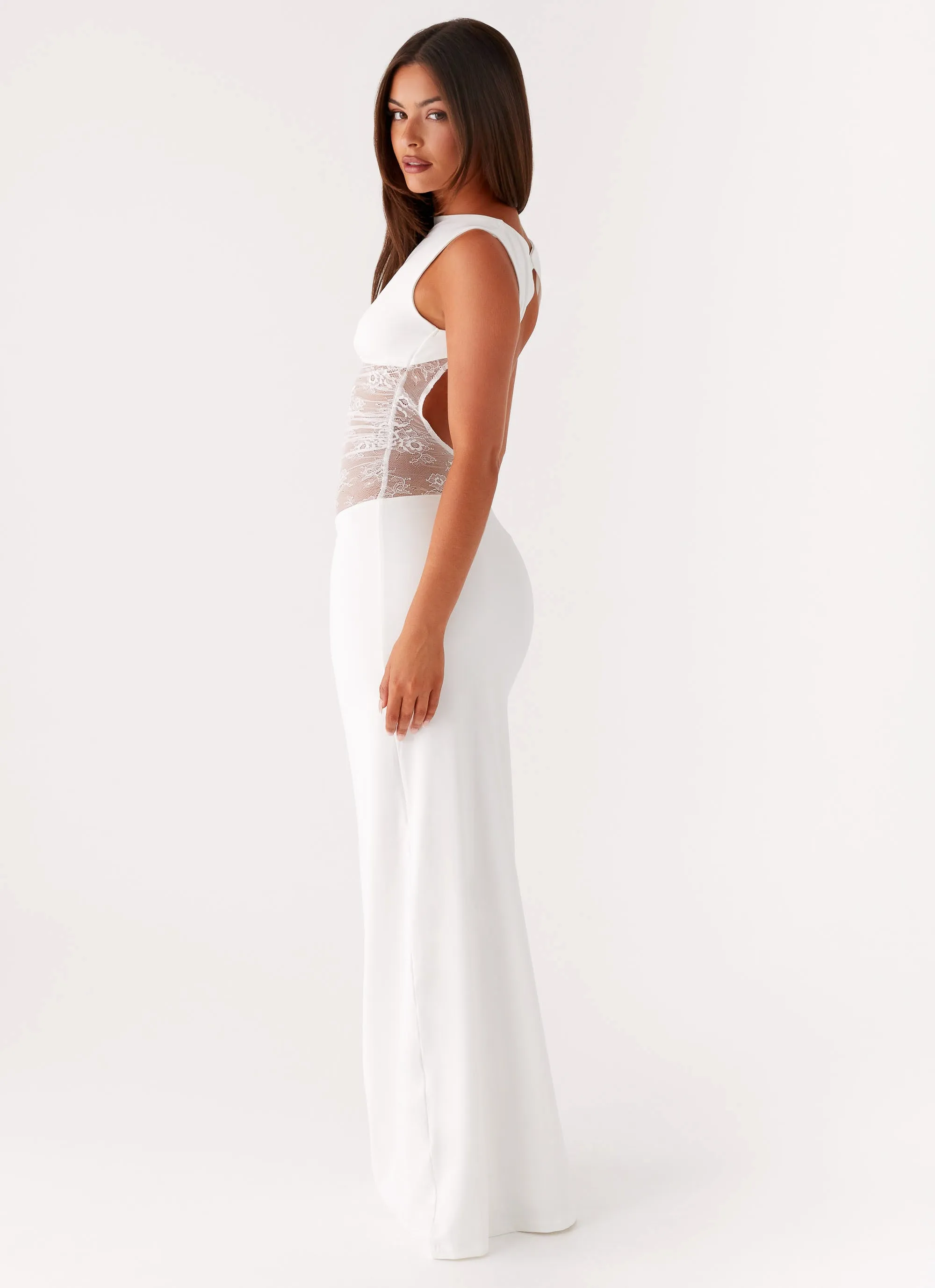 Summer Outfit Timeless office dress Medina Lace Maxi Dress - White