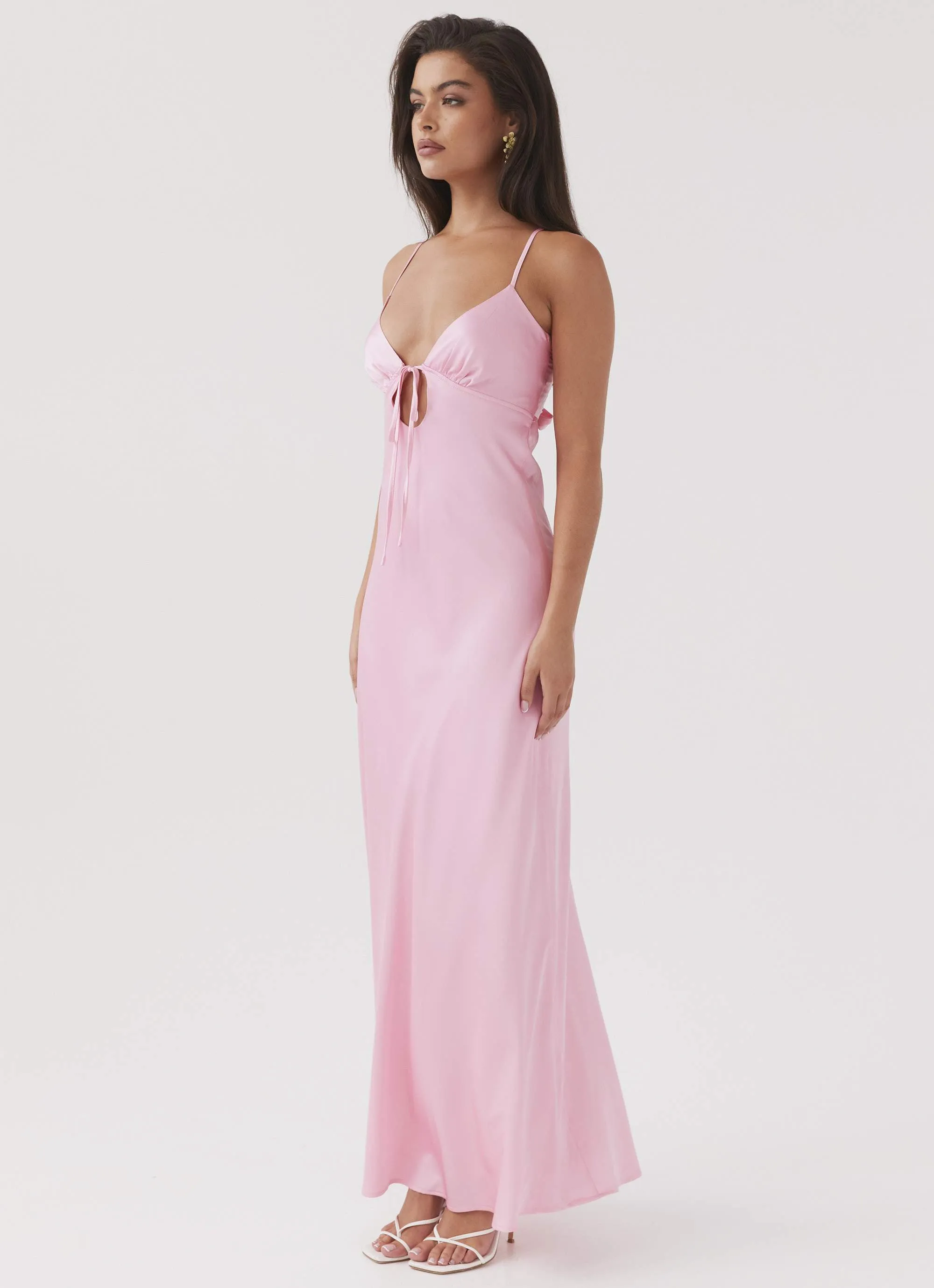 Flora Satin Maxi Dress - Candy Easy Go Premium Quality