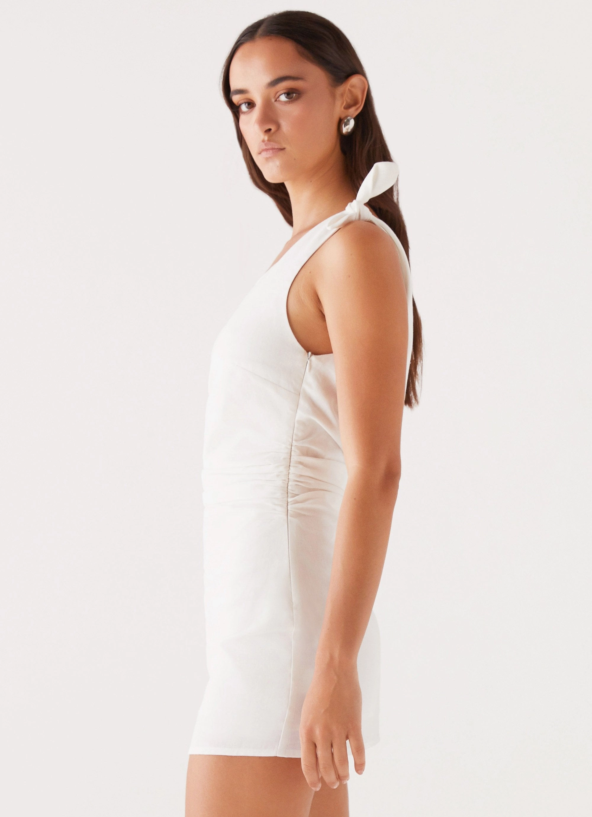 All-Day Comfort Wear Perfect Layers Amazonia Linen Mini Dress - White