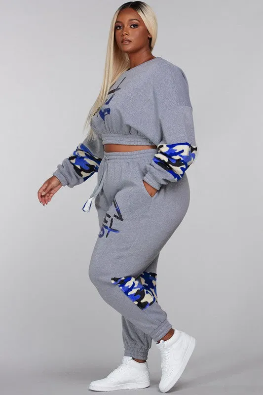 Cute Camo Jogger Set