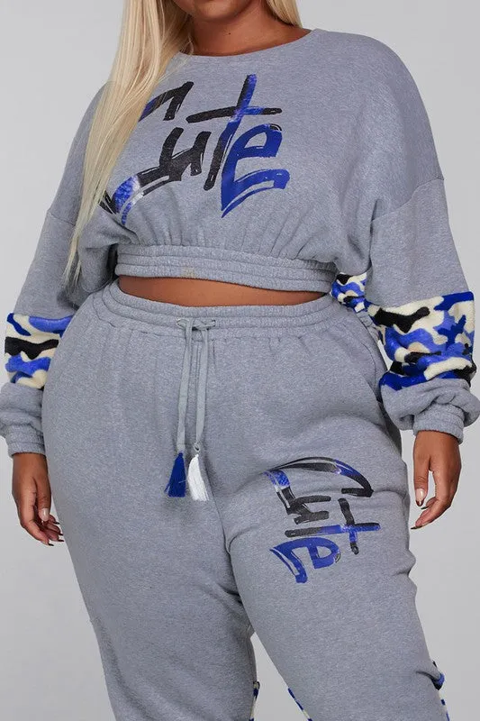 Cute Camo Jogger Set