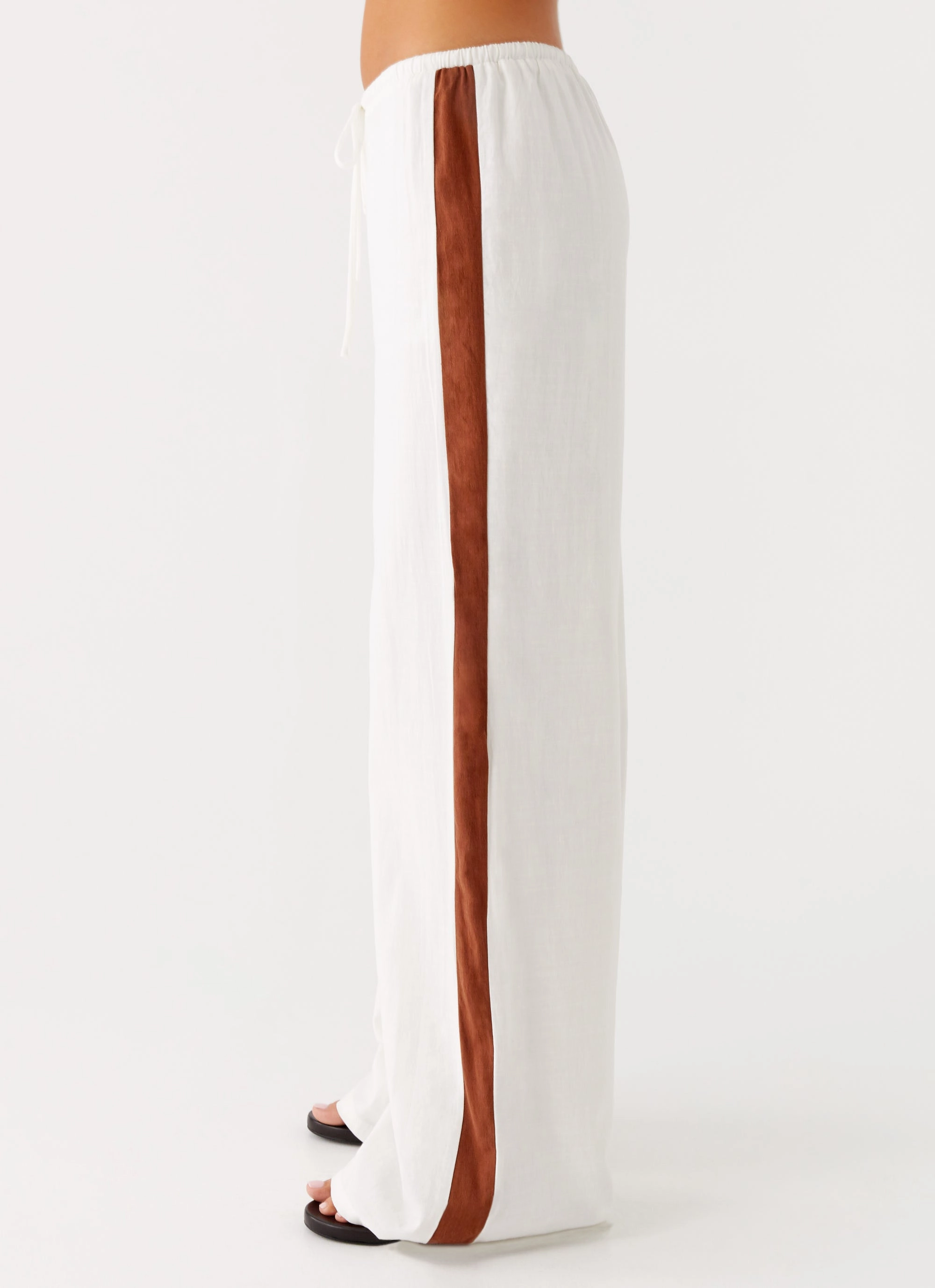 Dalida Linen Pants - Ivory Soft Wear Relaxed Lines