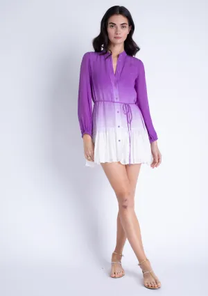 Bow Soft Dana Lavender Ombre Mini Dress