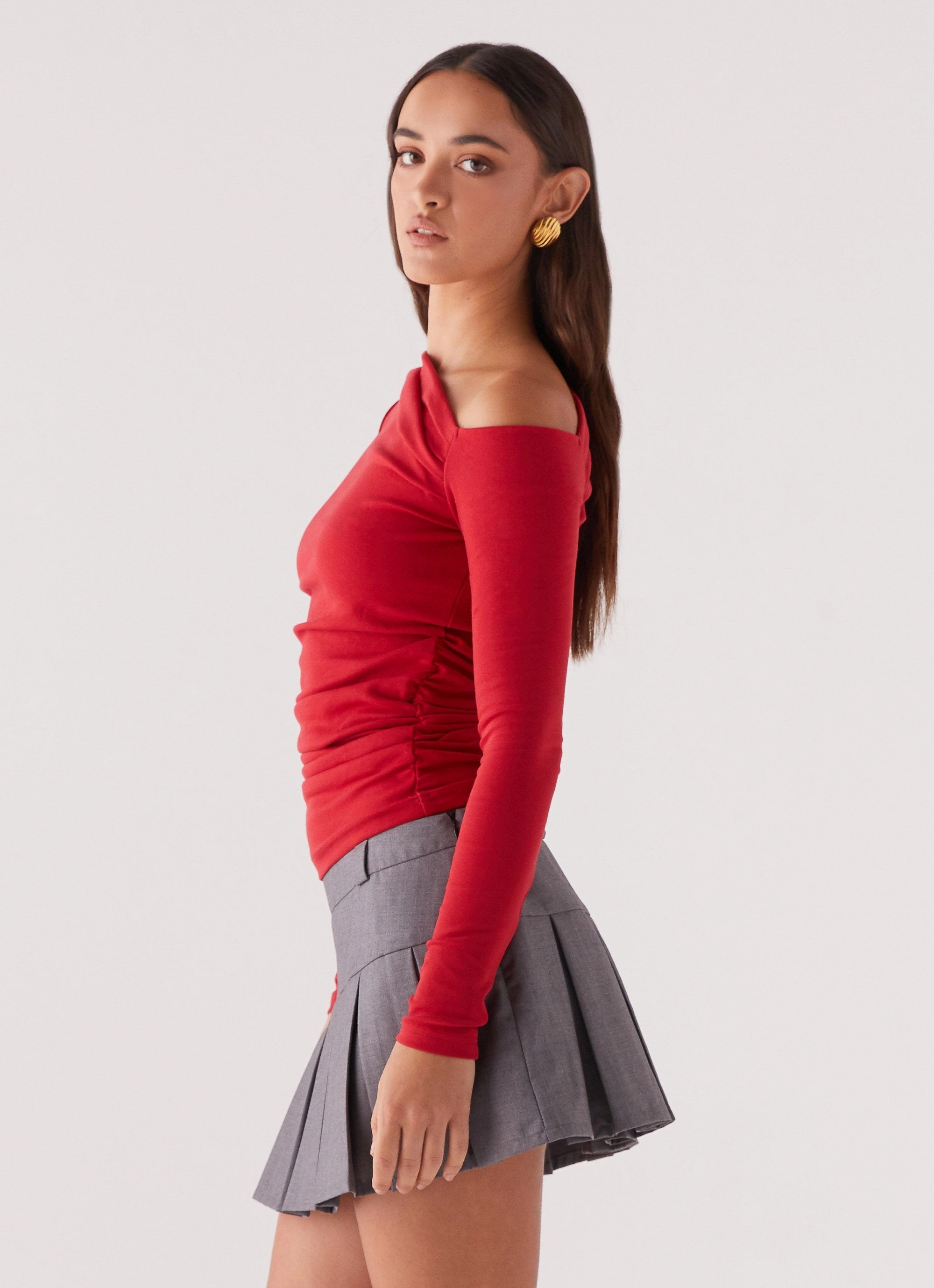 WaterproofTechnology Quick drying material Danica Pleated Mini Skirt - Charcoal