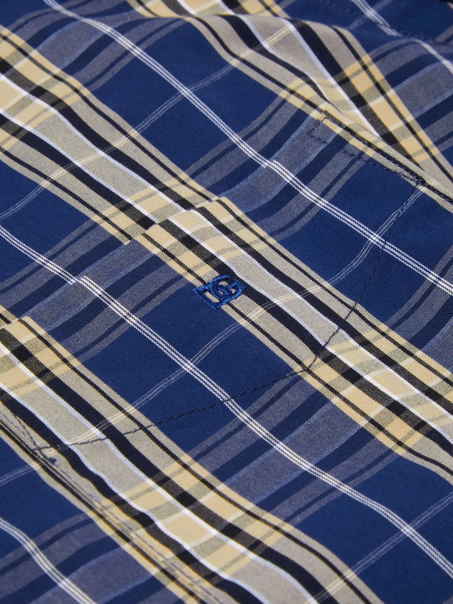 Daniel Grahame Long Sleeve Checkered Casual Shirt 28 - Blue/Beige