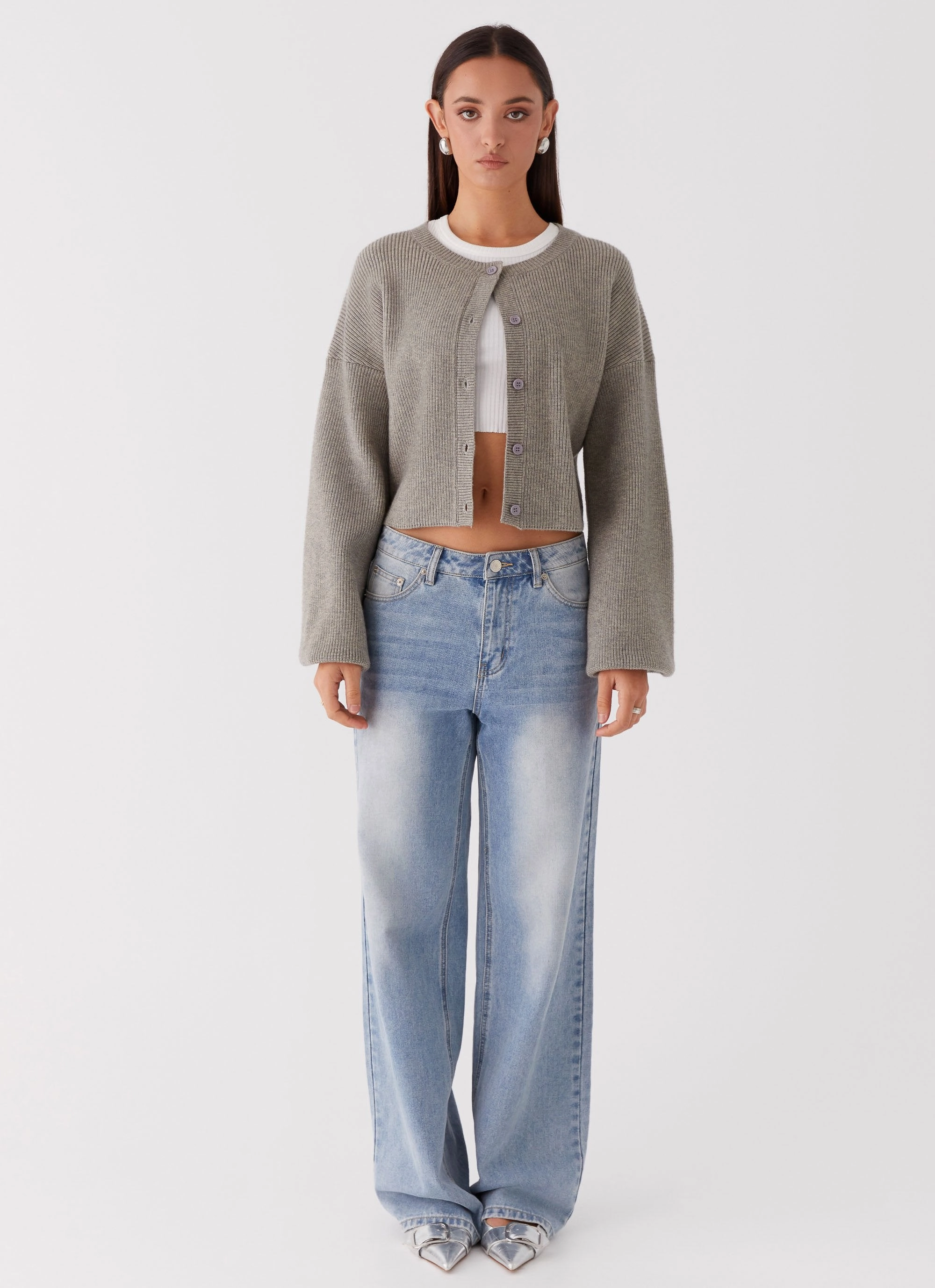 Daphne Knit Cardigan - Light Grey Thermal regulation